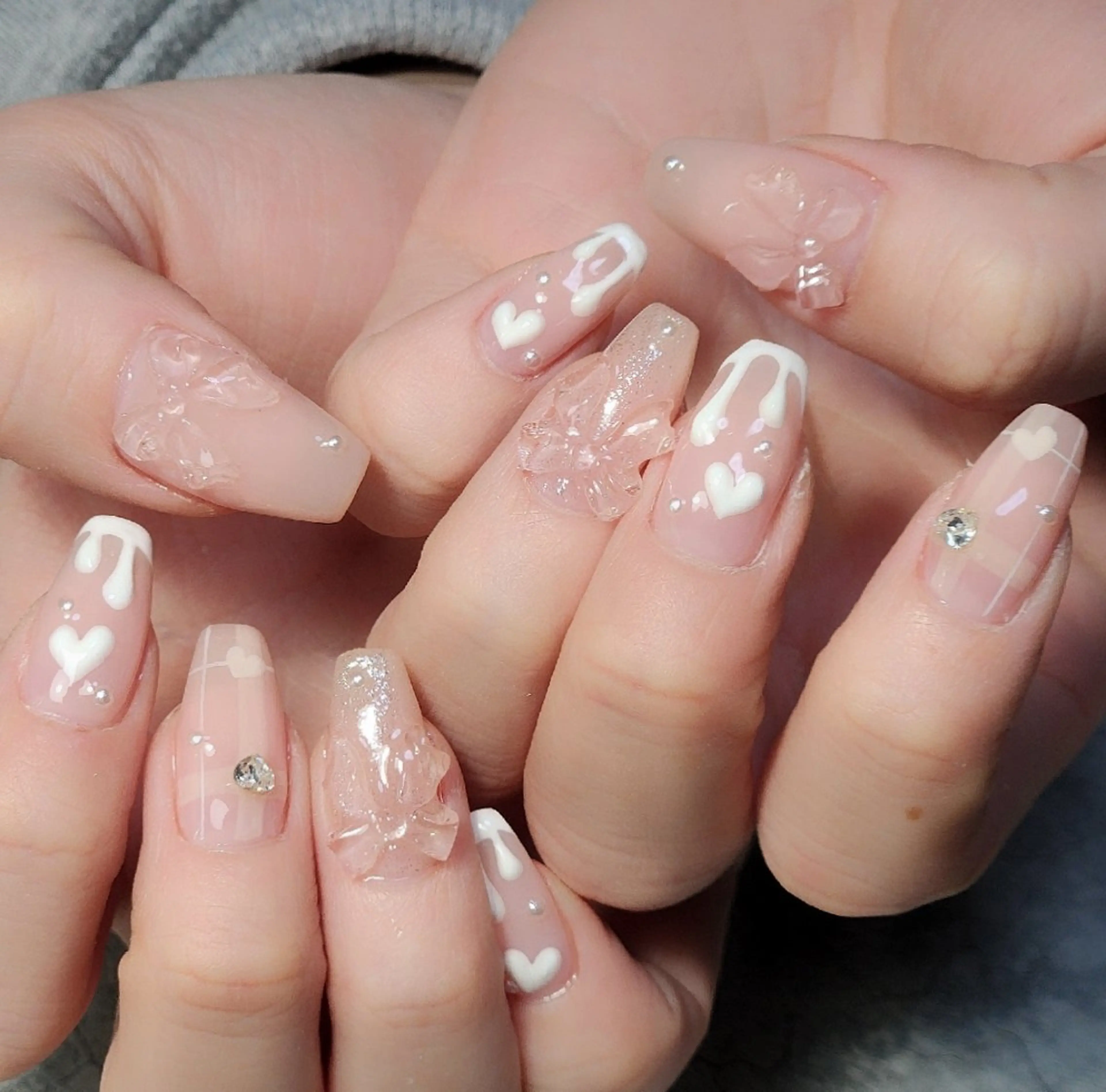 ネイル ガーリー 持ち込み ハンドネイル 個人サロン saltnailのネイルデザイン