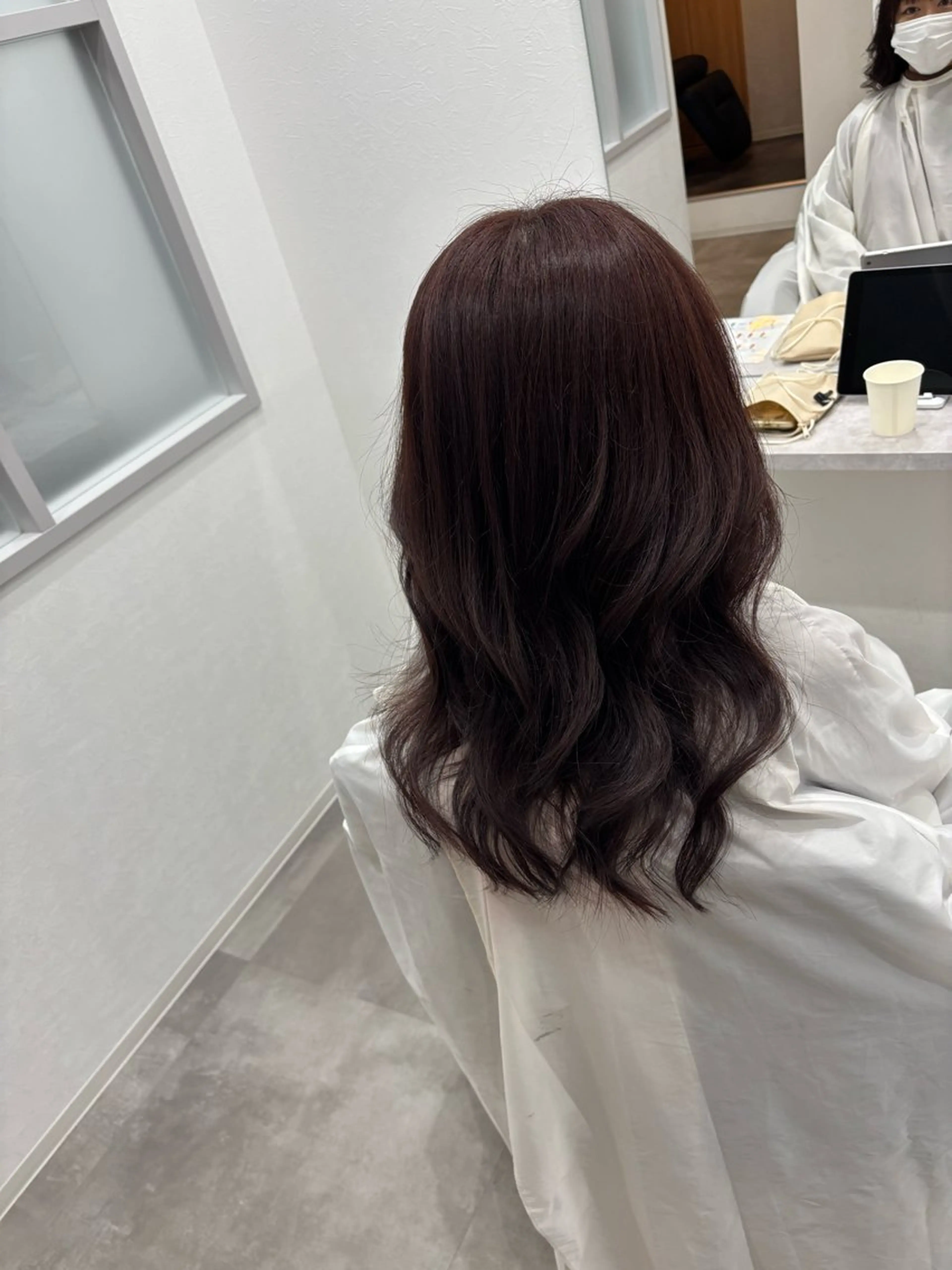 ロング カラー ベージュカラー ピンクカラー ピンクベージュ カット ヘアカラー トリートメント 髪質改善/透明感 カラー/内藤有須加のヘアスタイル