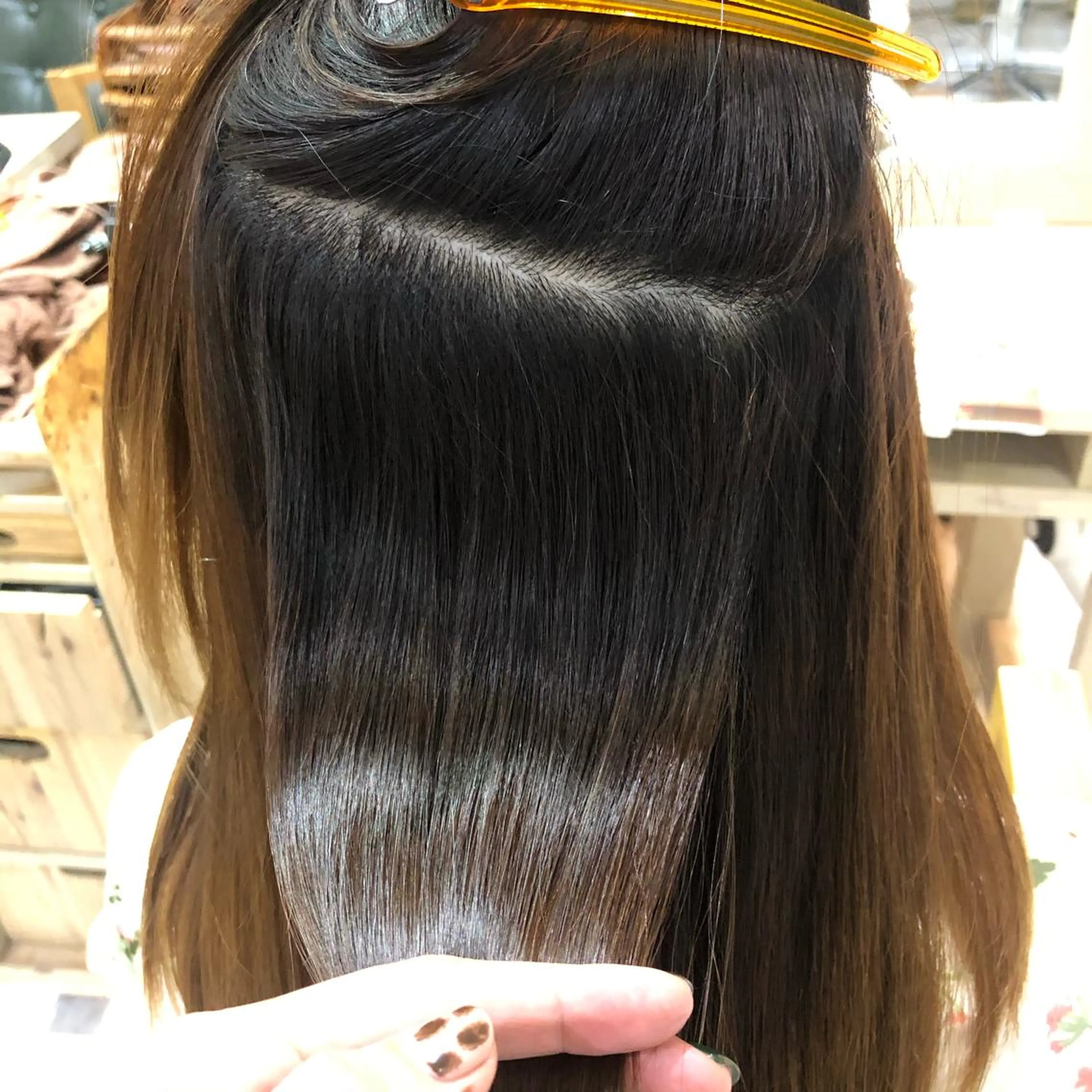 ロング 伸ばしかけ 縮毛矯正 トリートメント ACT/表参道店所属・暖色カラー🍊 せきゆうかのヘアスタイル