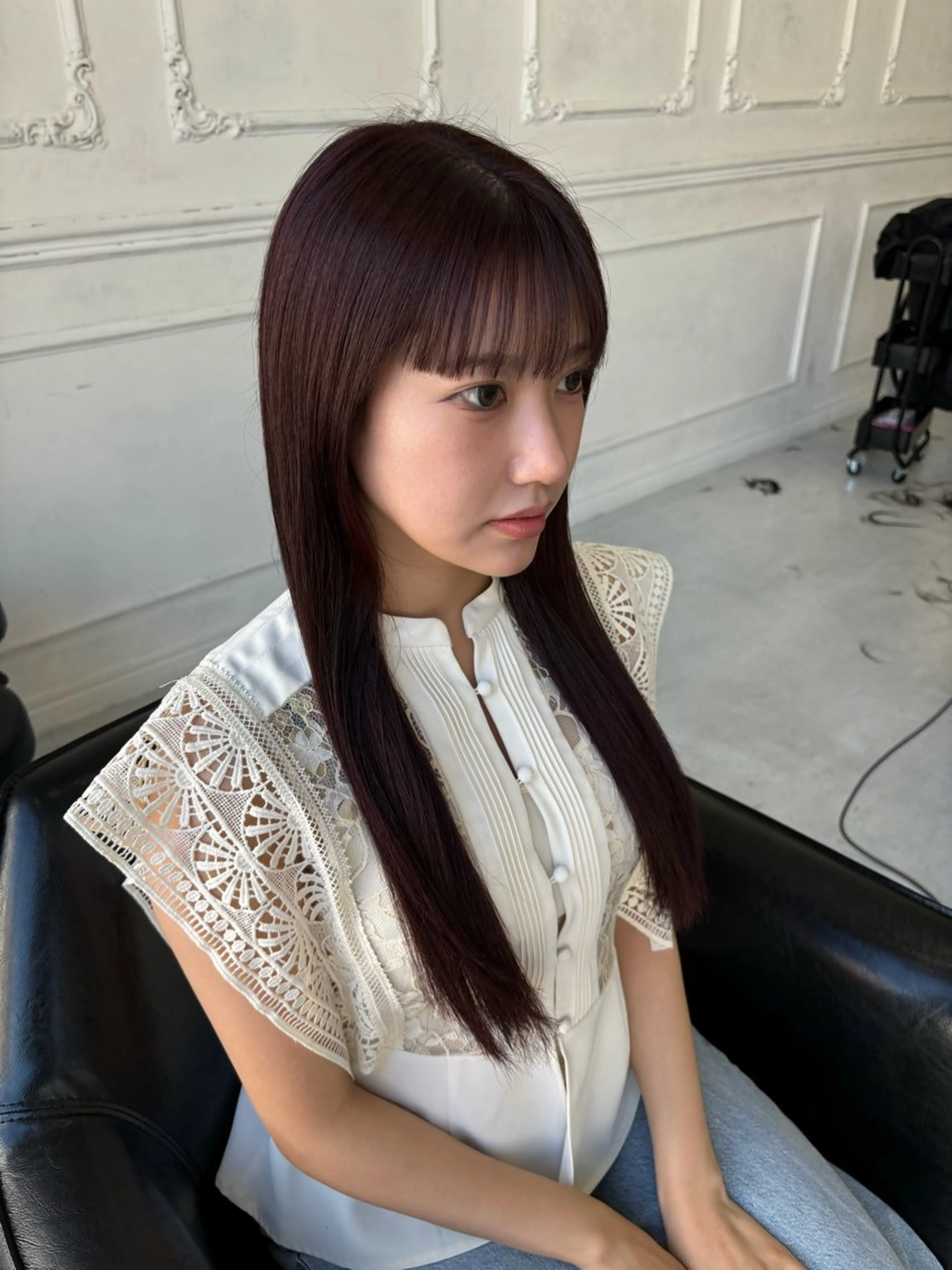 カラー ブリーチ レッドカラー MaisonHALU 松浦光咲のヘアスタイル