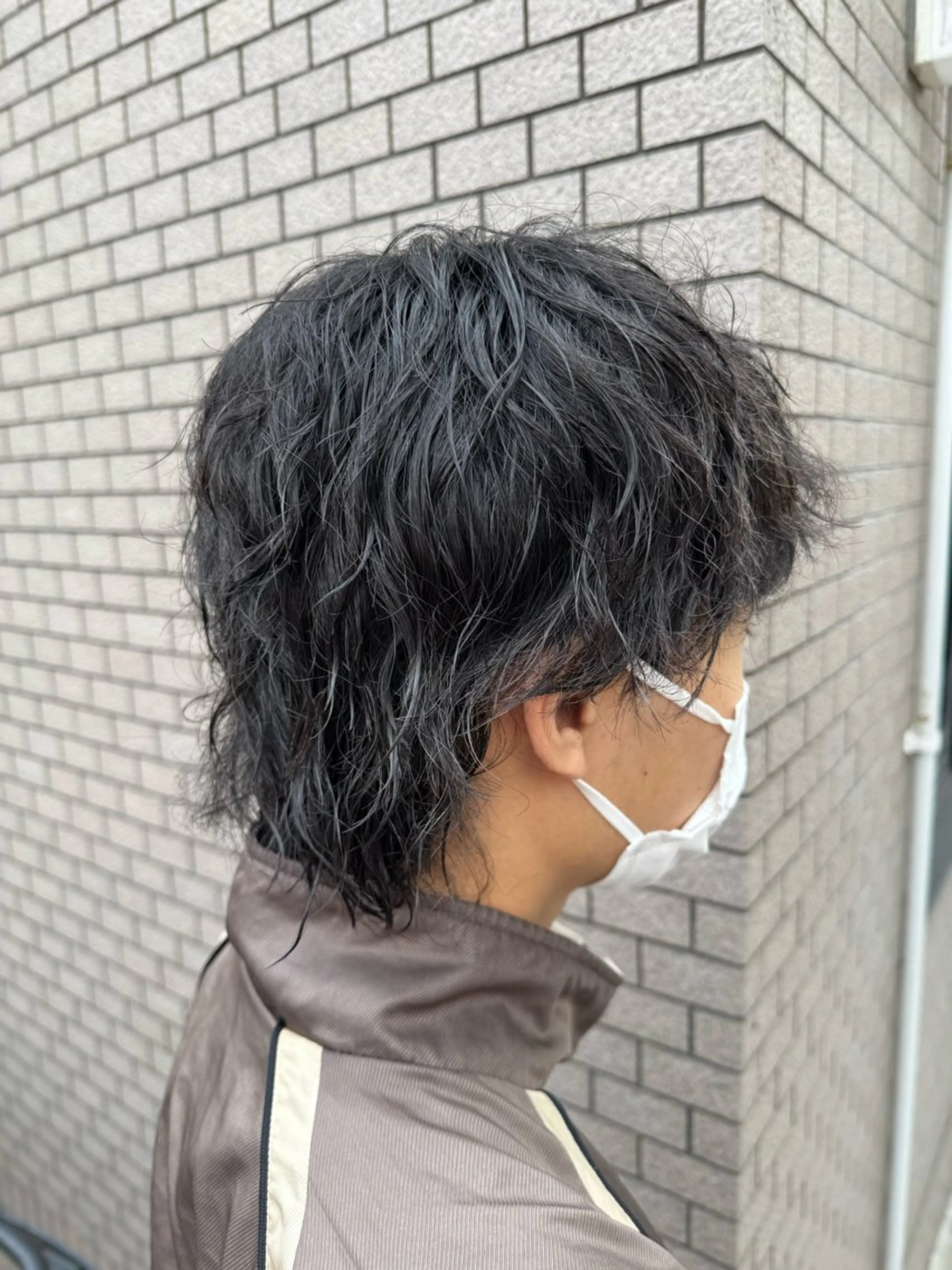 ミディアム パーマ メンズ カット パーマ パーマ/ハイトーン /吉田眞のヘアスタイル