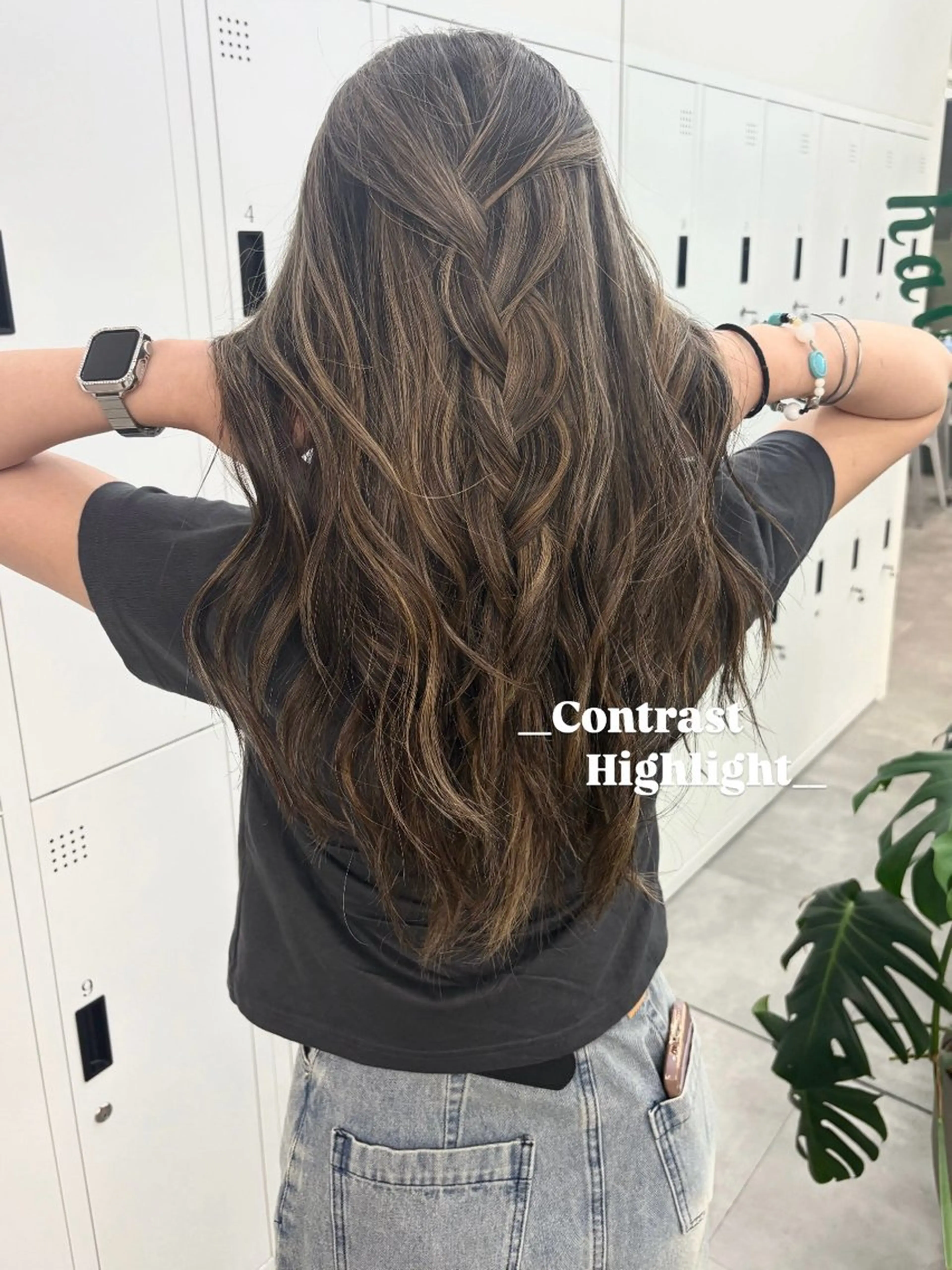 ロング カット ヘアカラー トリートメント Ⓜ︎iyu🌊/海外 風ハイライト特化のヘアスタイル