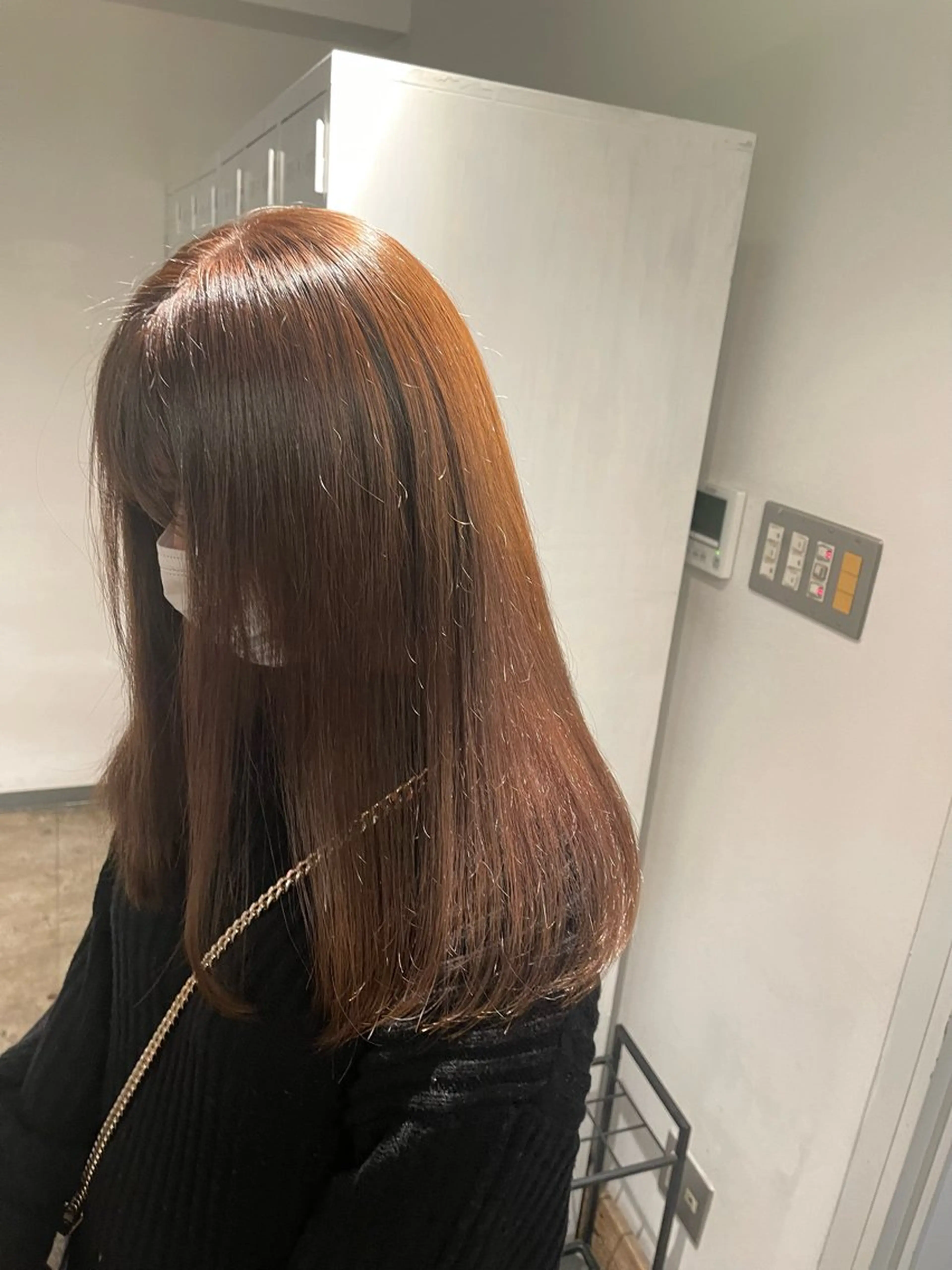 セミロング カラー ブリーチ 透明感カラー ブリーチなしカラー ムラ修正/ ハイトーン💖Riaのヘアスタイル