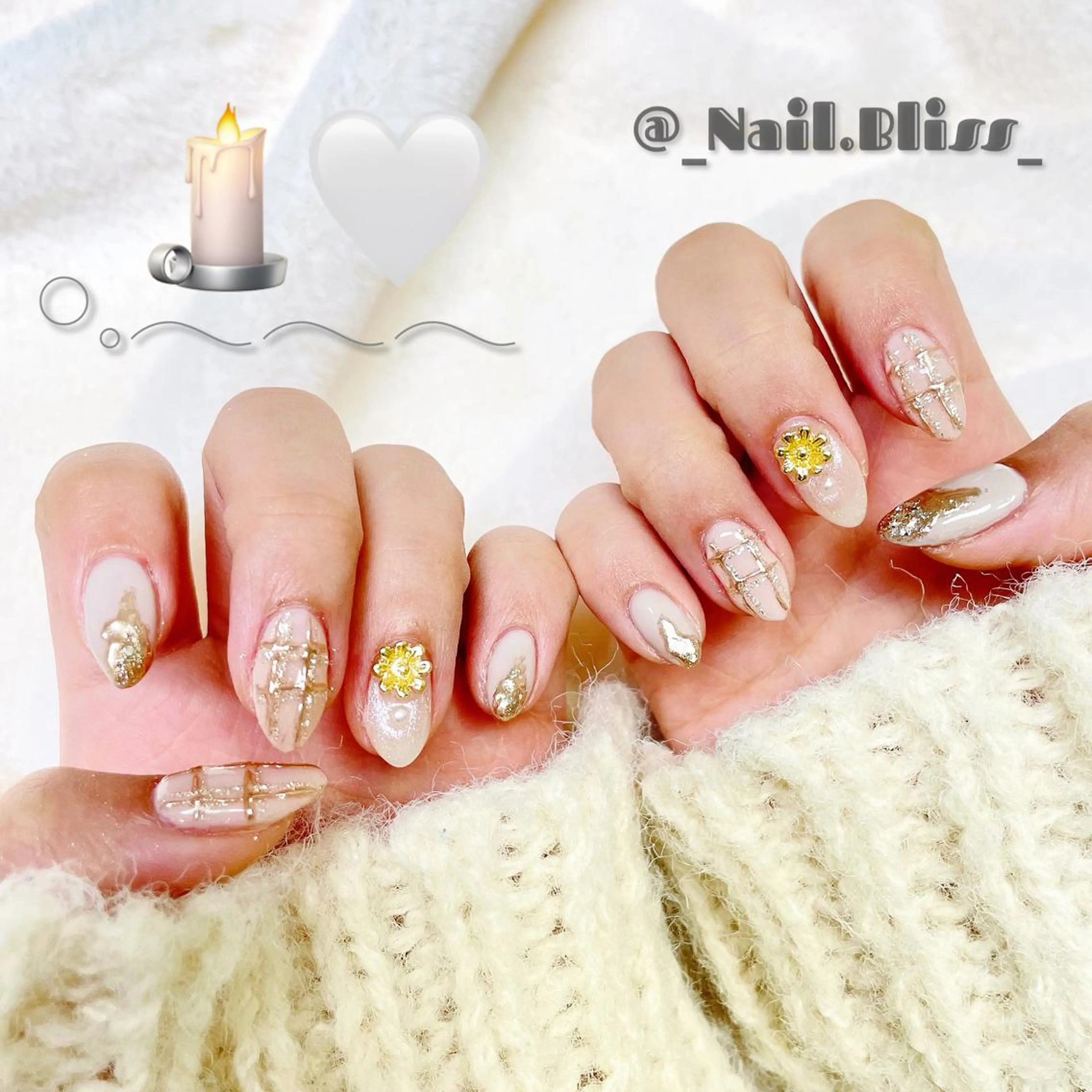 ネイル ニュアンスネイル ハンドネイル NAIL BLISSのネイルデザイン