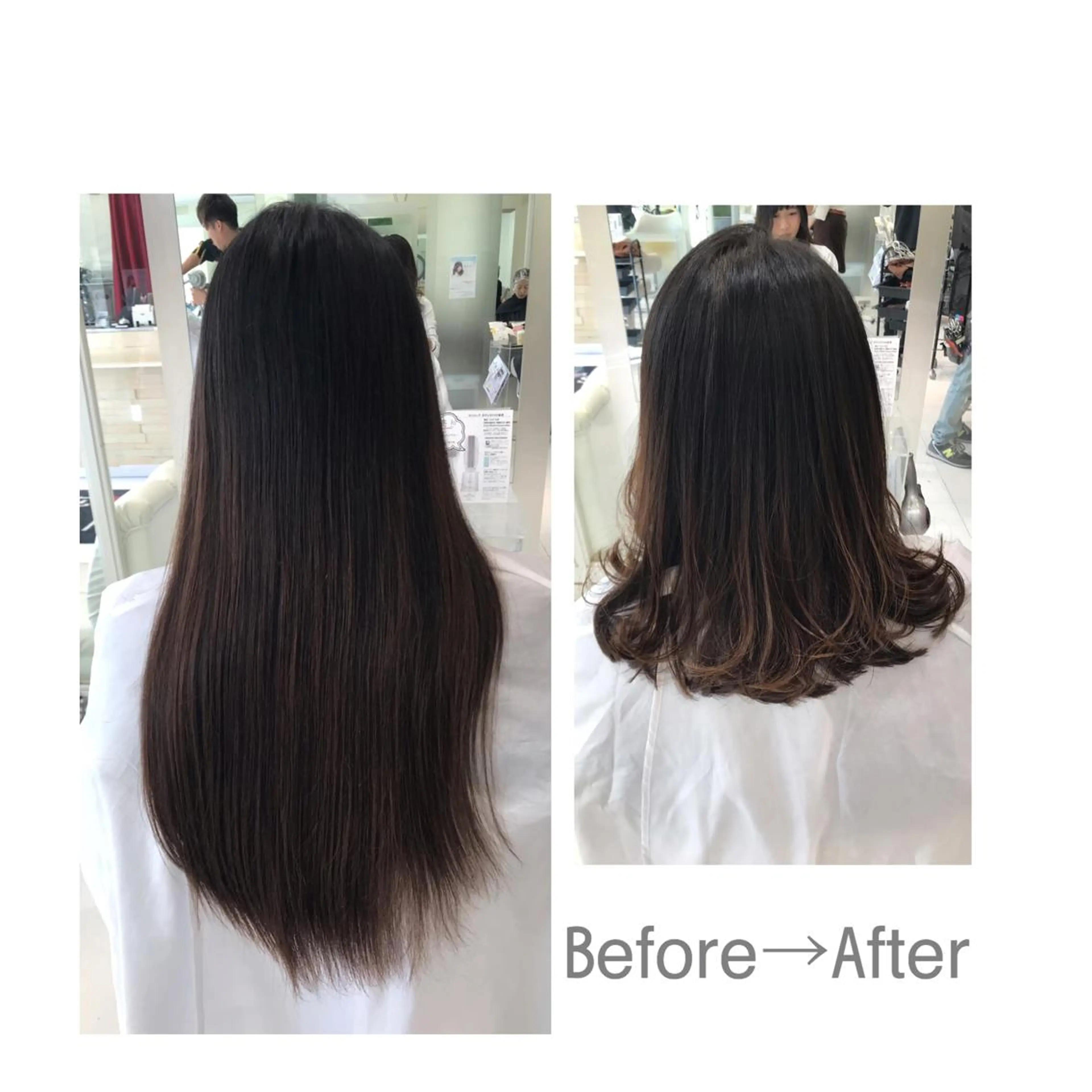 セミロング カット ヘアカラー 岡田詩織 MODE Ks松原店のヘアスタイル