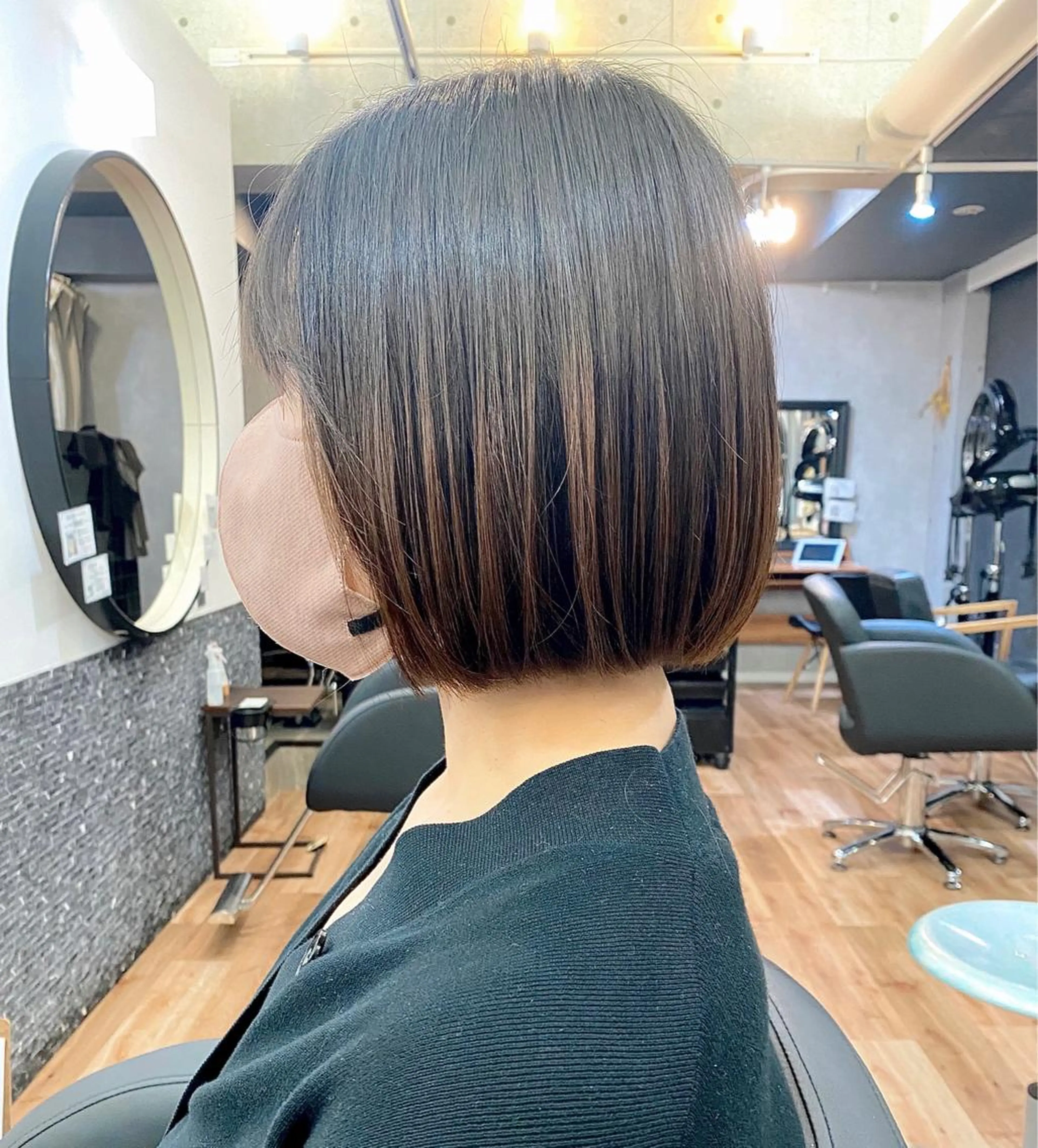 ミディアム ボブ くびれヘア エギョモリ 韓国風ヘア レイヤーカット カット ヘアカラー トリートメント 大人可愛いヘア 大田のヘアスタイル