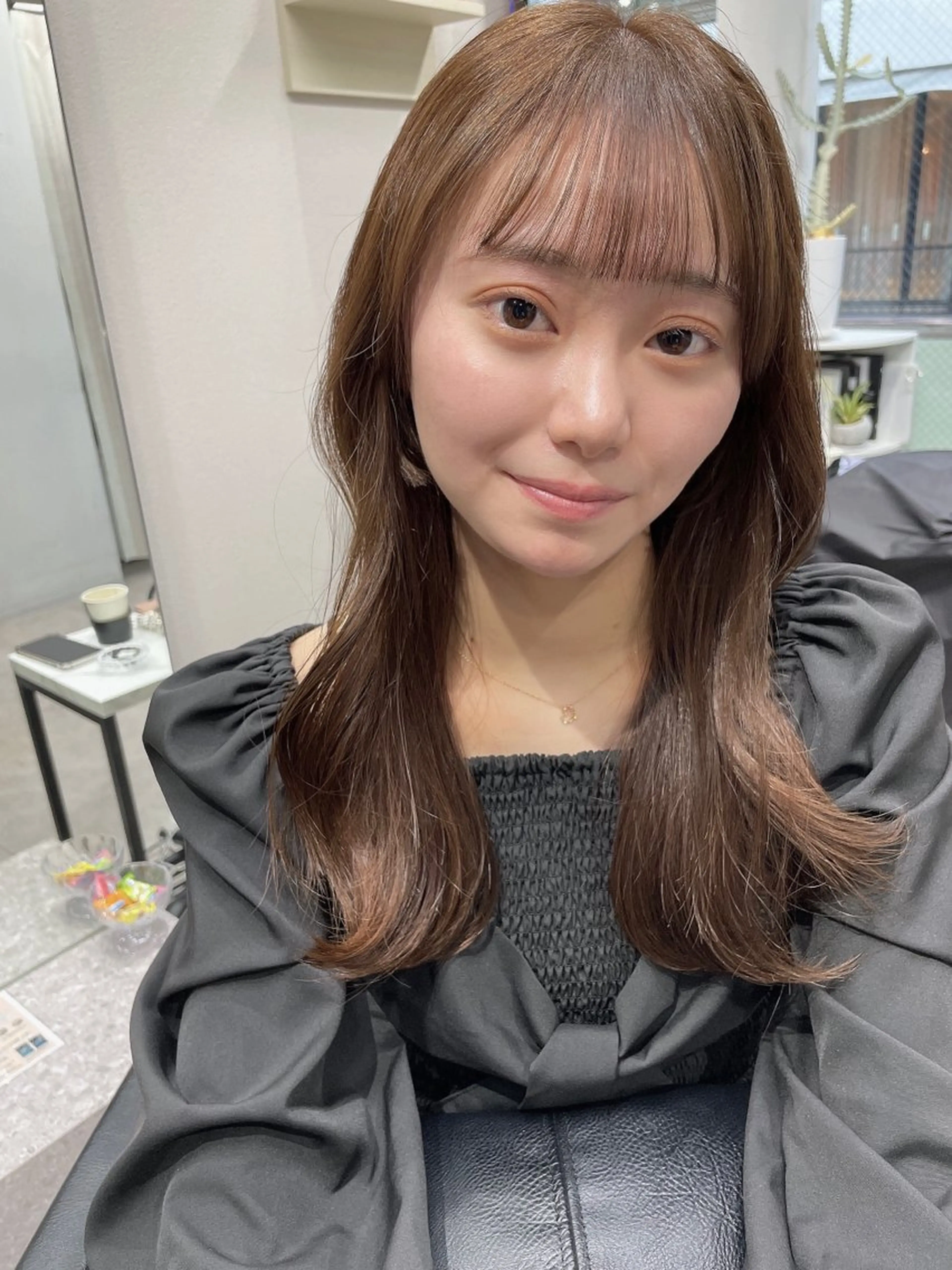 ロング カラー カット ヘアカラー トリートメント 髪質改善will hairdesignのヘアスタイル