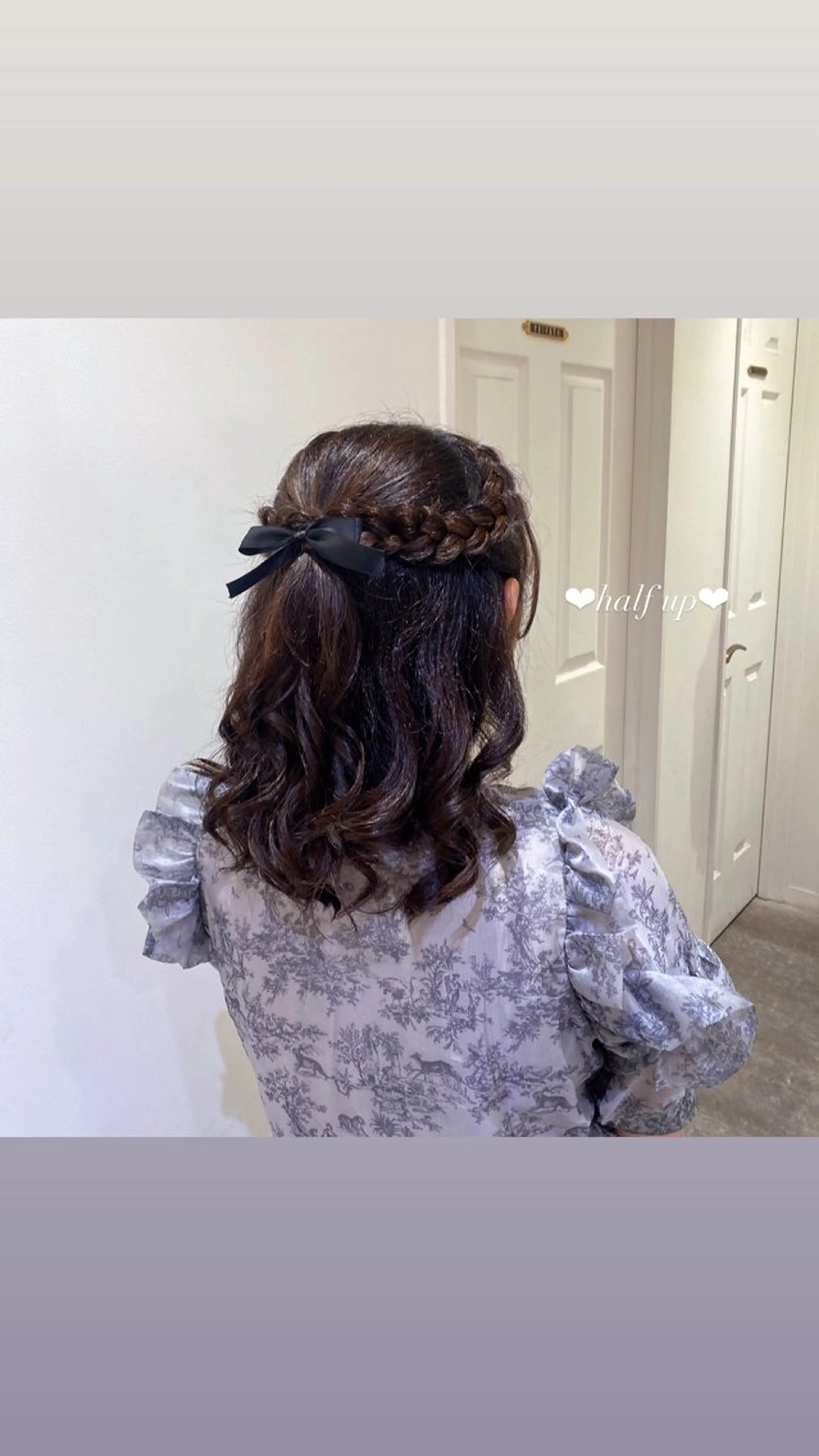 ヘアアレンジ ハーフアップ エクステ🎀 暖色カラー🎀amiのヘアスタイル