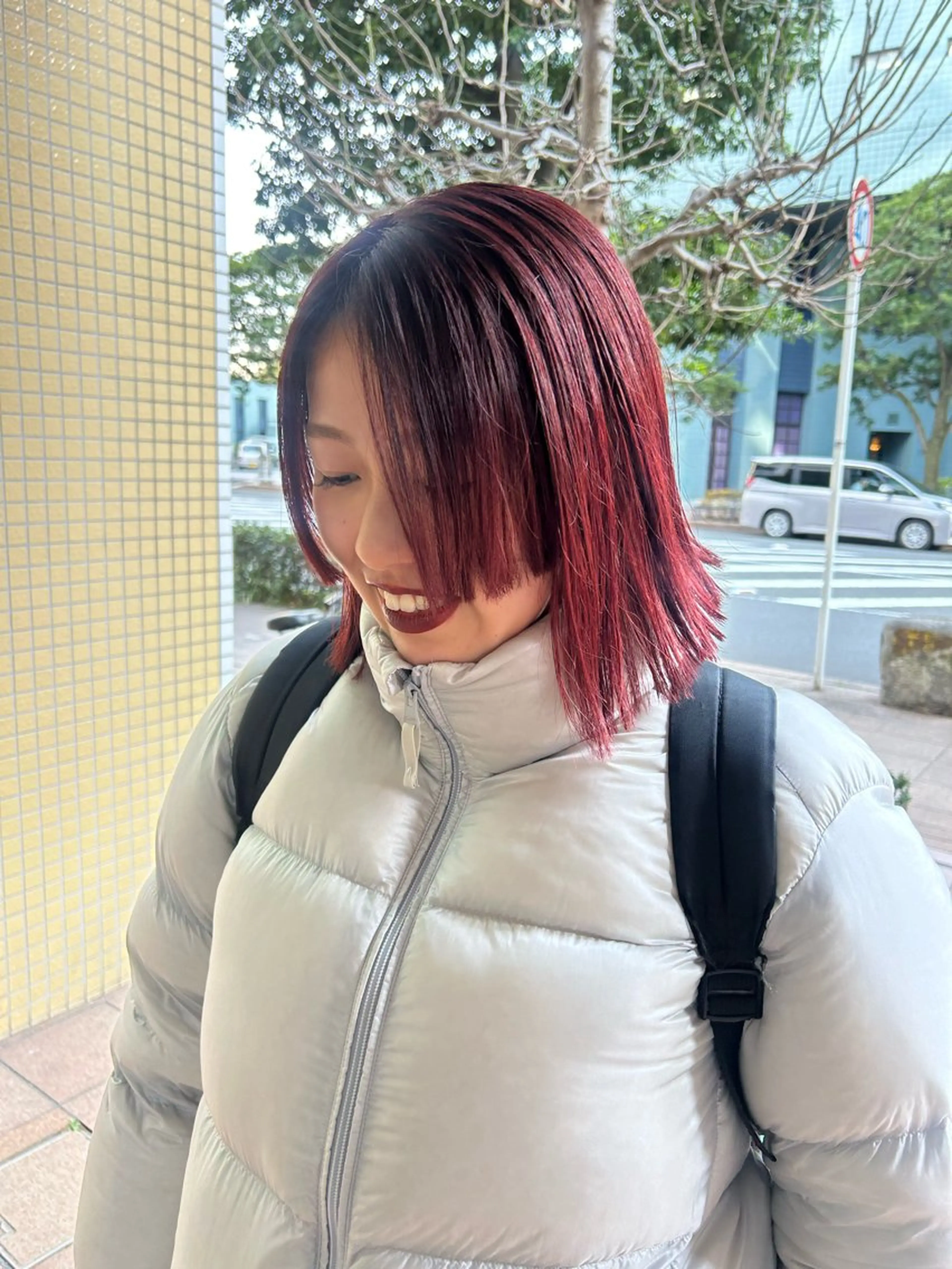 ミディアム カット ヘアカラー トリートメント ボブ/透明感カラー 🧸YUI❤️のヘアスタイル