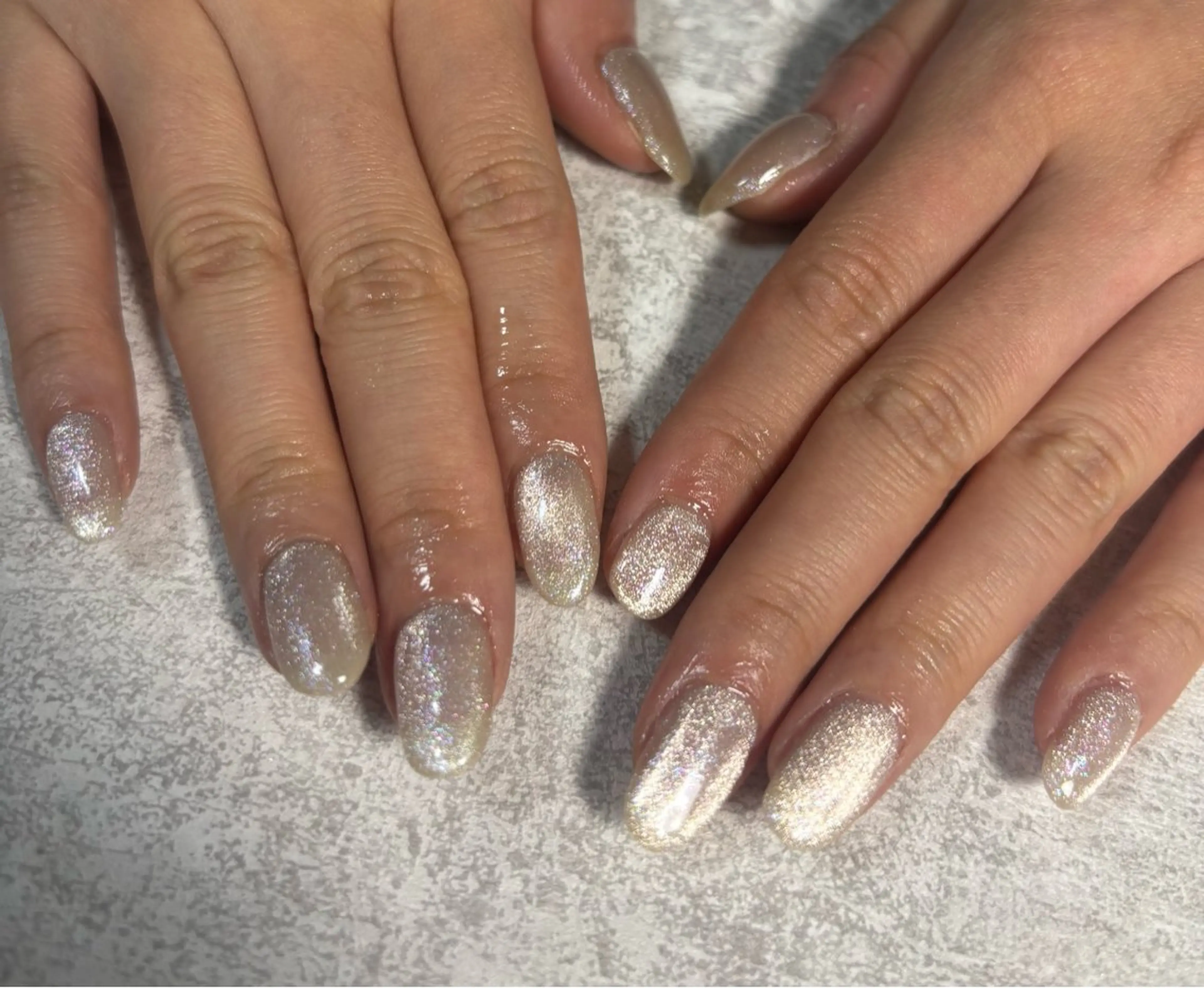 ネイル オーロラネイル 桜ネイル フラワーネイル フットネイル フレンチネイル ハンドネイル kiki nail たまプラーザのネイルデザイン