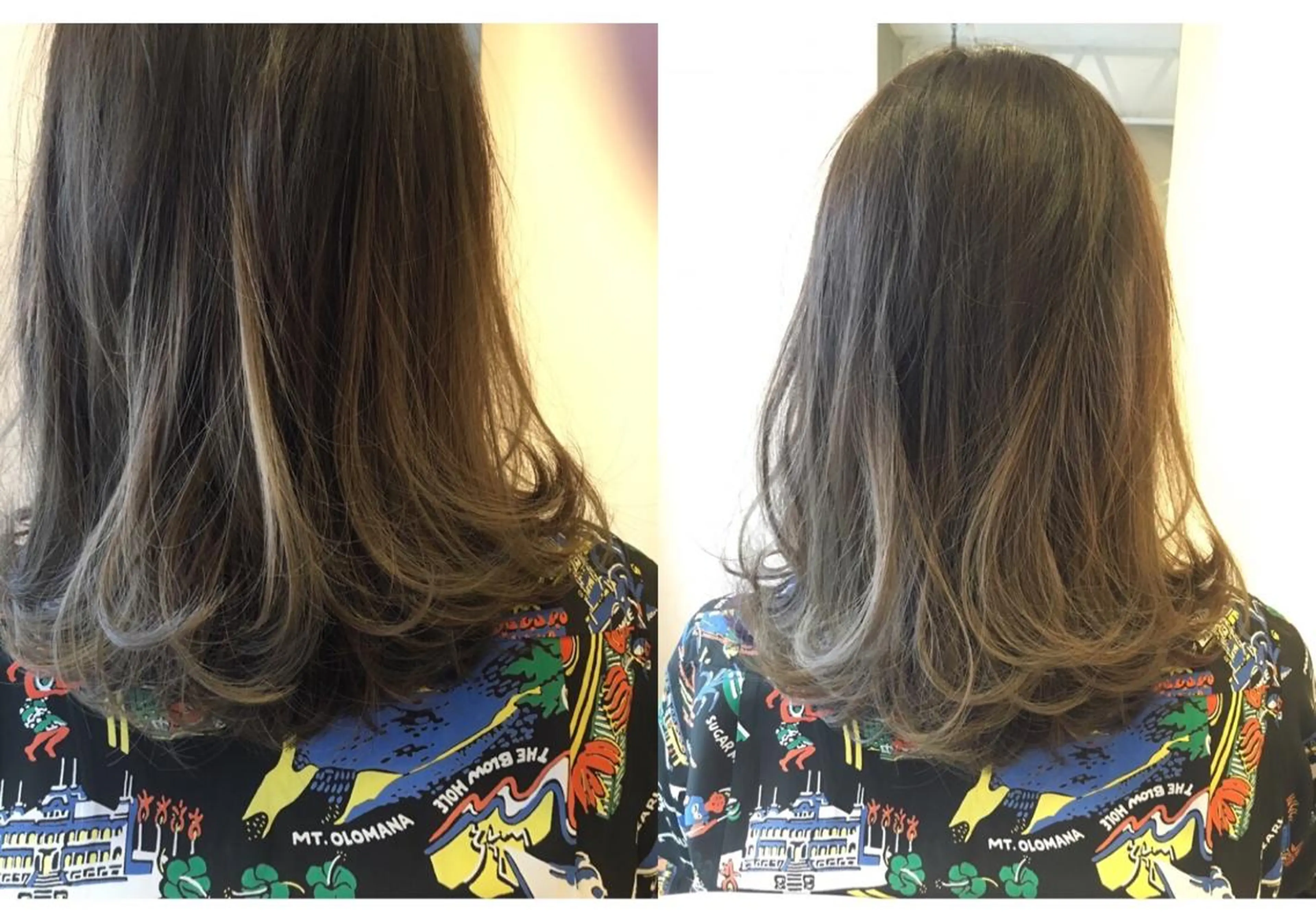 セミロング カラー 💘透明感カラー💘 沖本 将宏のヘアスタイル