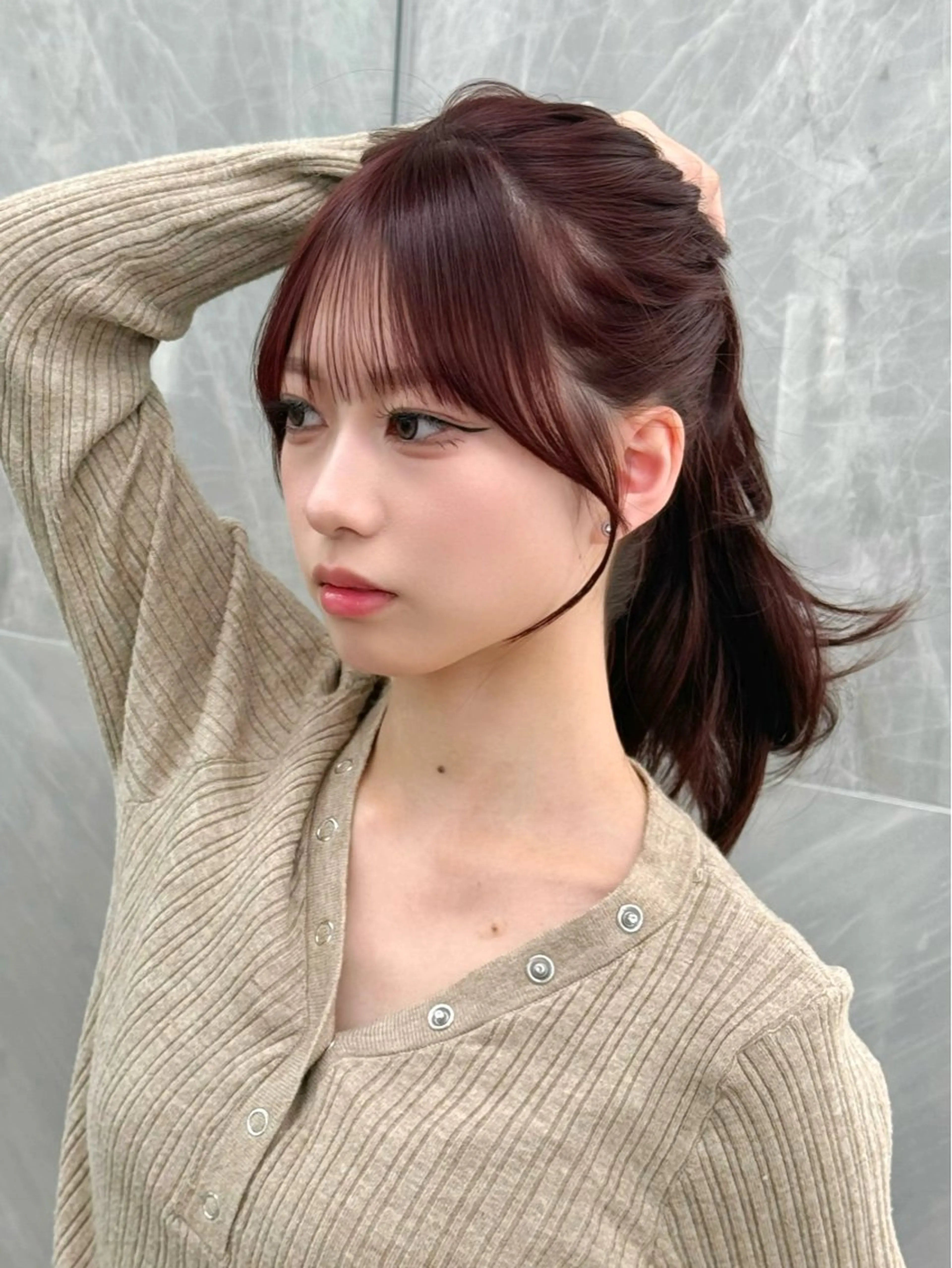 ロング カラー カット ヘアカラー トリートメント MAEUL luna所属・前髪顔周り/レイヤー 韓国/桔川恒のヘアスタイル