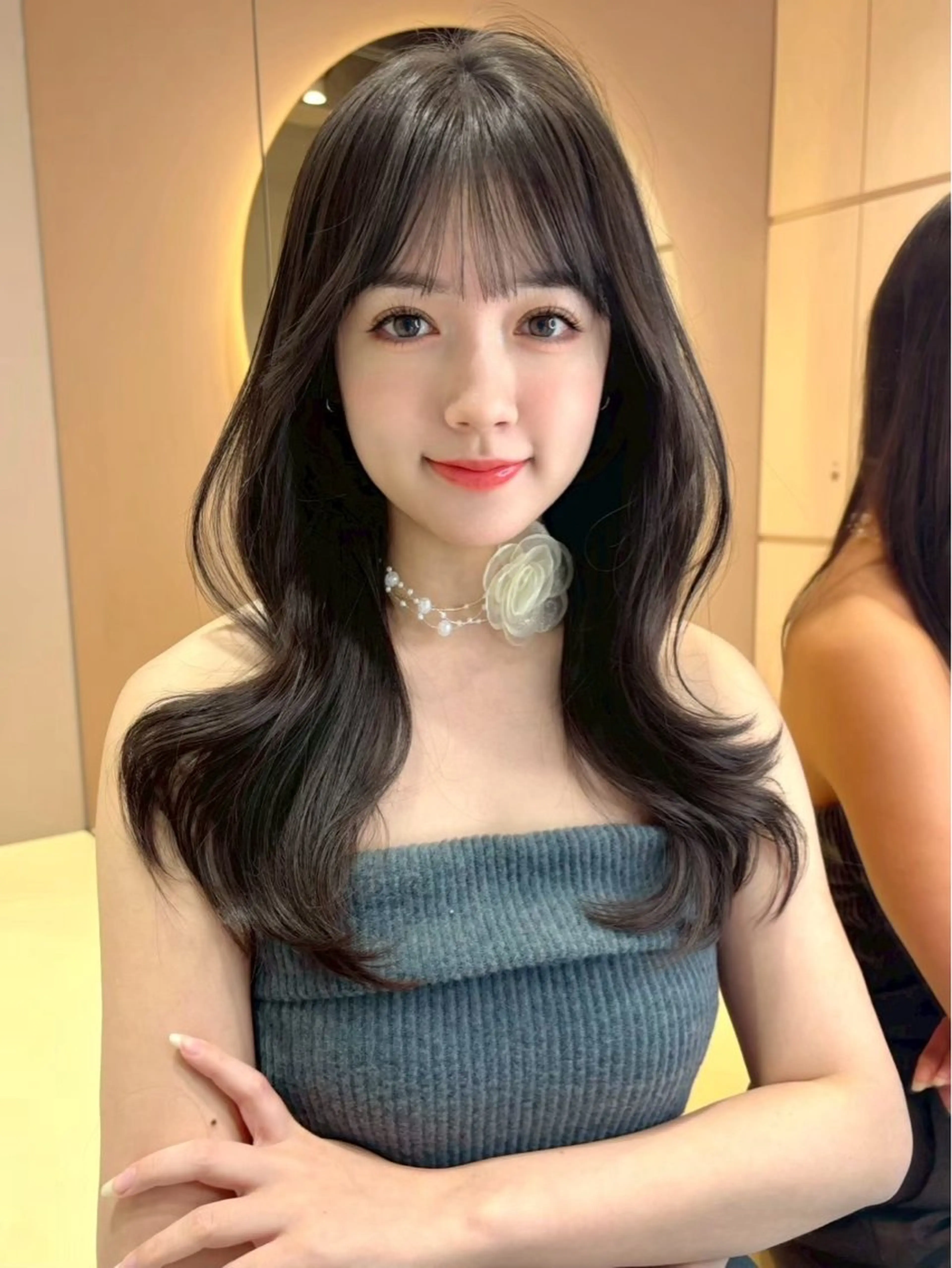 【お出かけ前に💖】盛れる✨お顔周りカット+コテ巻きヘアセットの写真