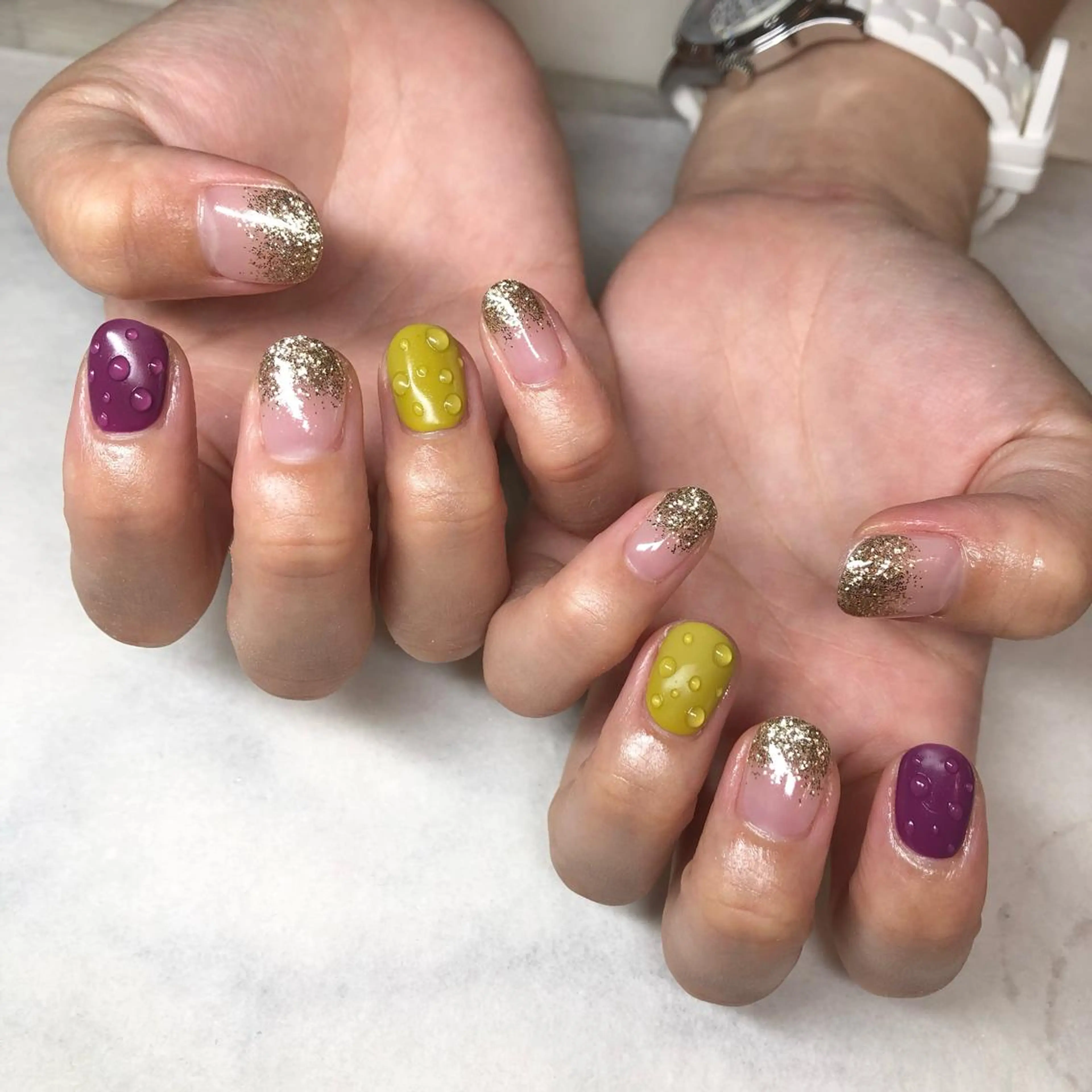 ネイル マットネイル いちじゅう あおいのネイルデザイン