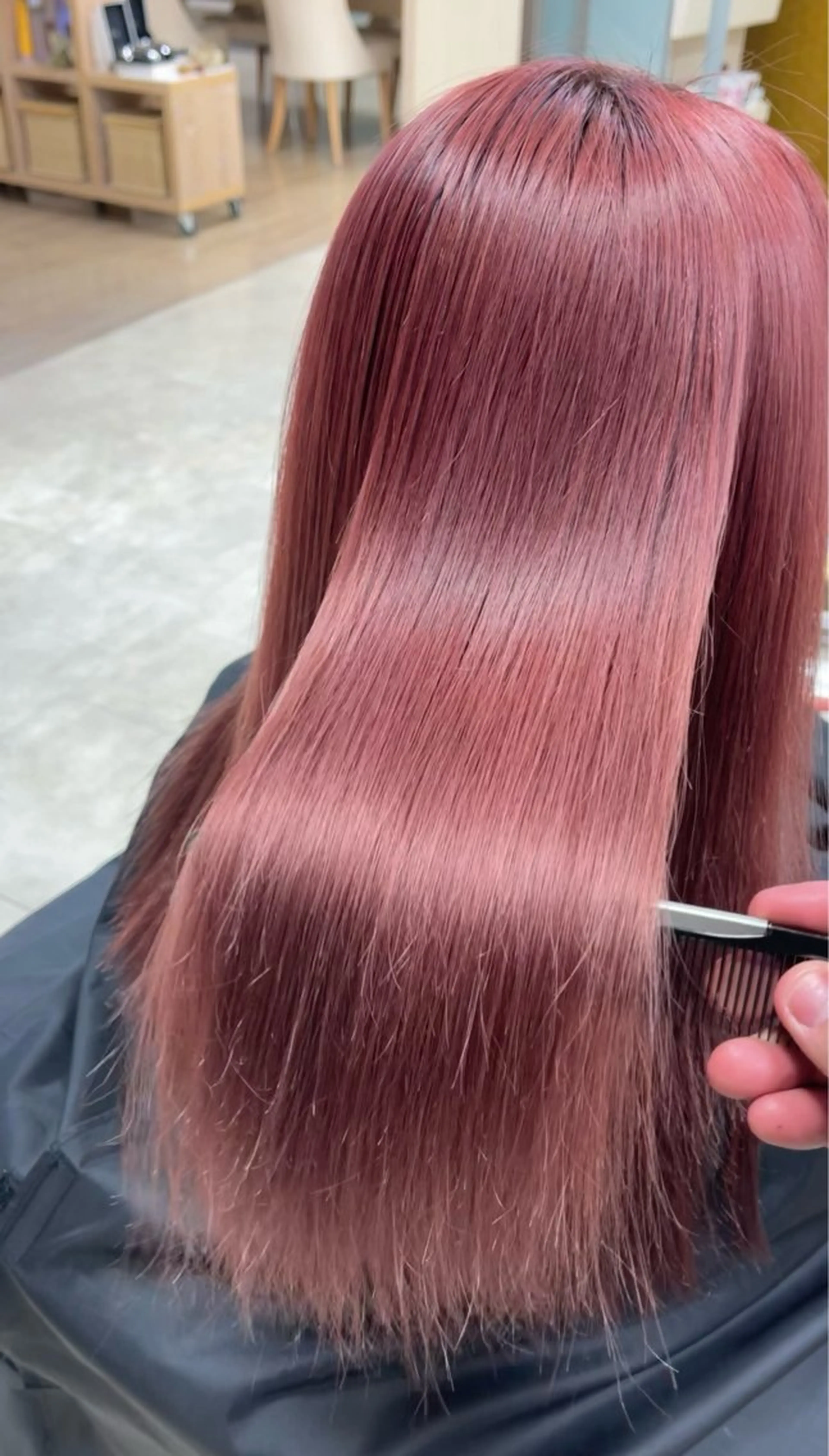 透明感カラー➕うる艶トリートメント𓂃🫧✨の写真