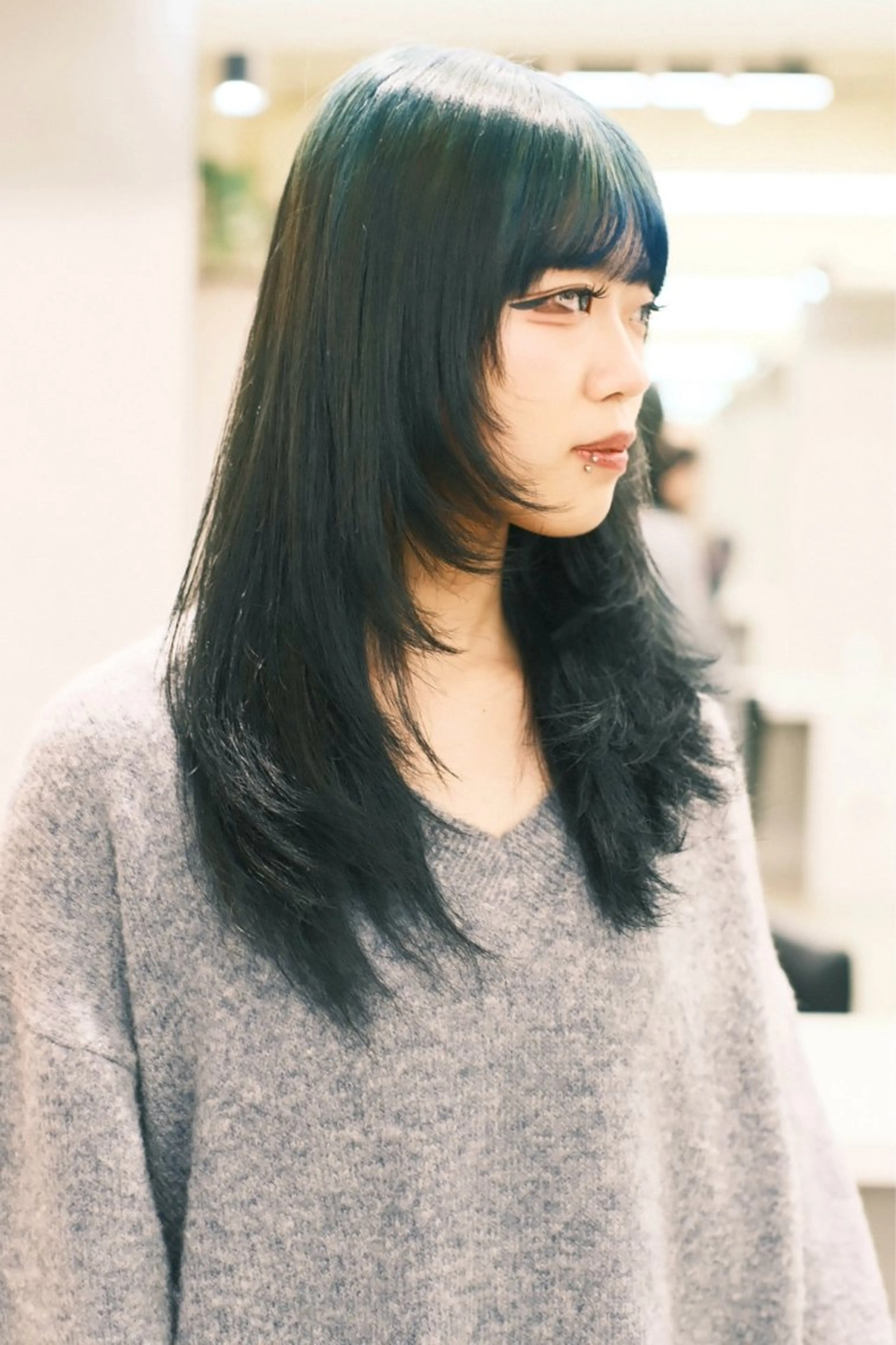 セミロング カラー ヘアアレンジ カット ヘアカラー トリートメント 個性爆弾💣 ダブルカラー/ゆかのヘアスタイル