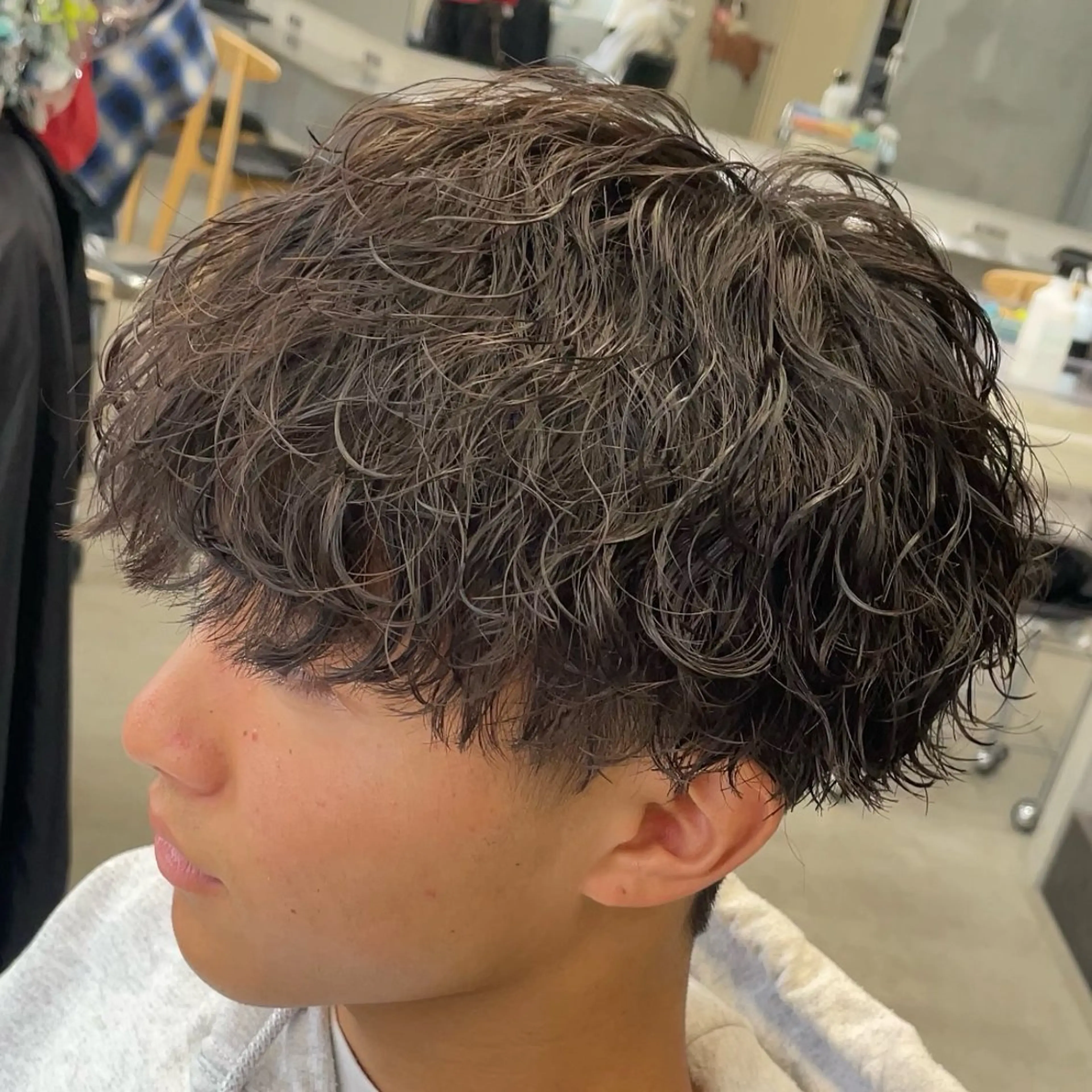ミディアム パーマ ヘアアレンジ メンズ fifth Tokyo所属・fifth 石川 凪のヘアスタイル