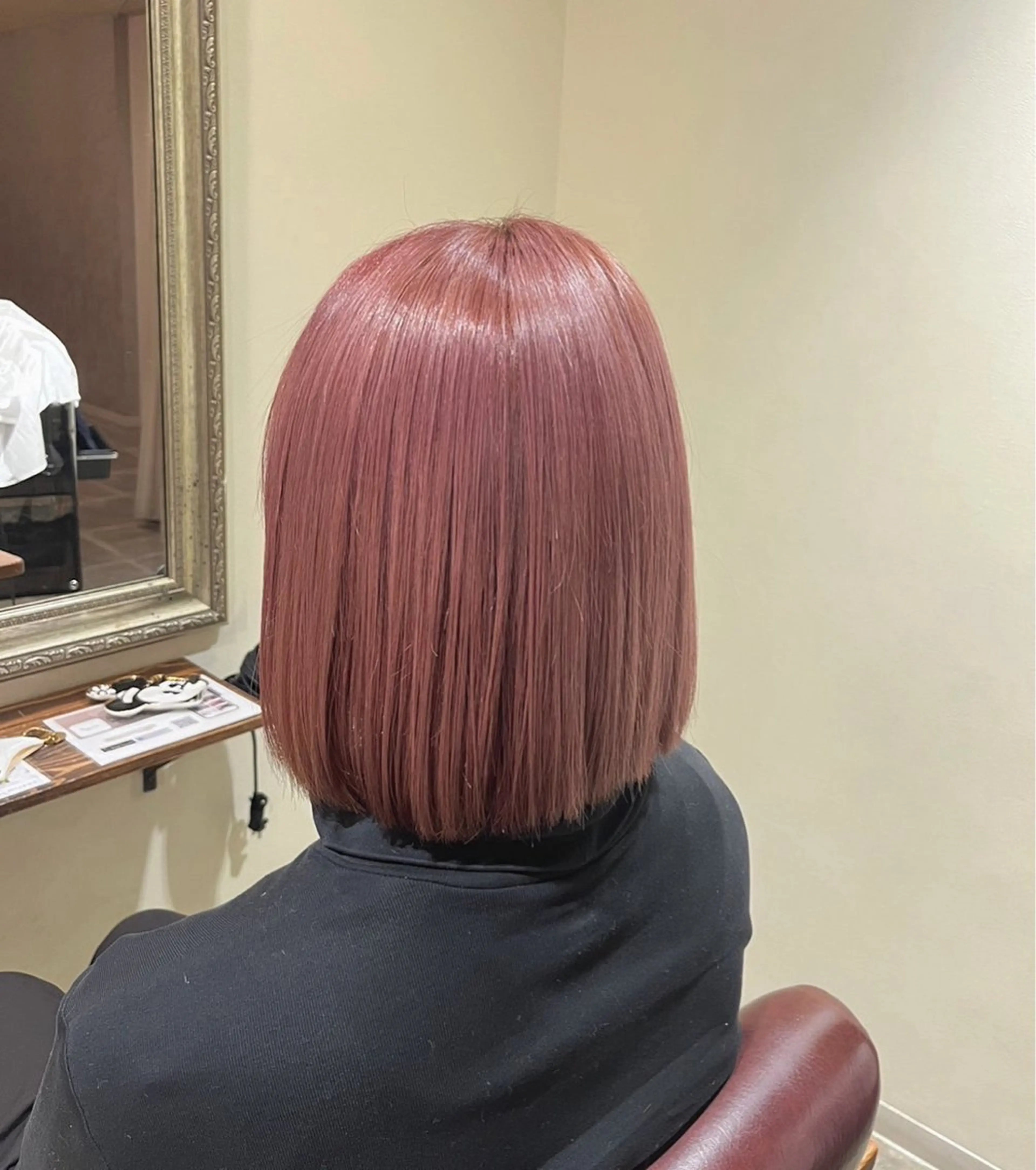 ミディアム 切りっぱなしボブ ボブ spin hair桂 高宮彩花のヘアスタイル