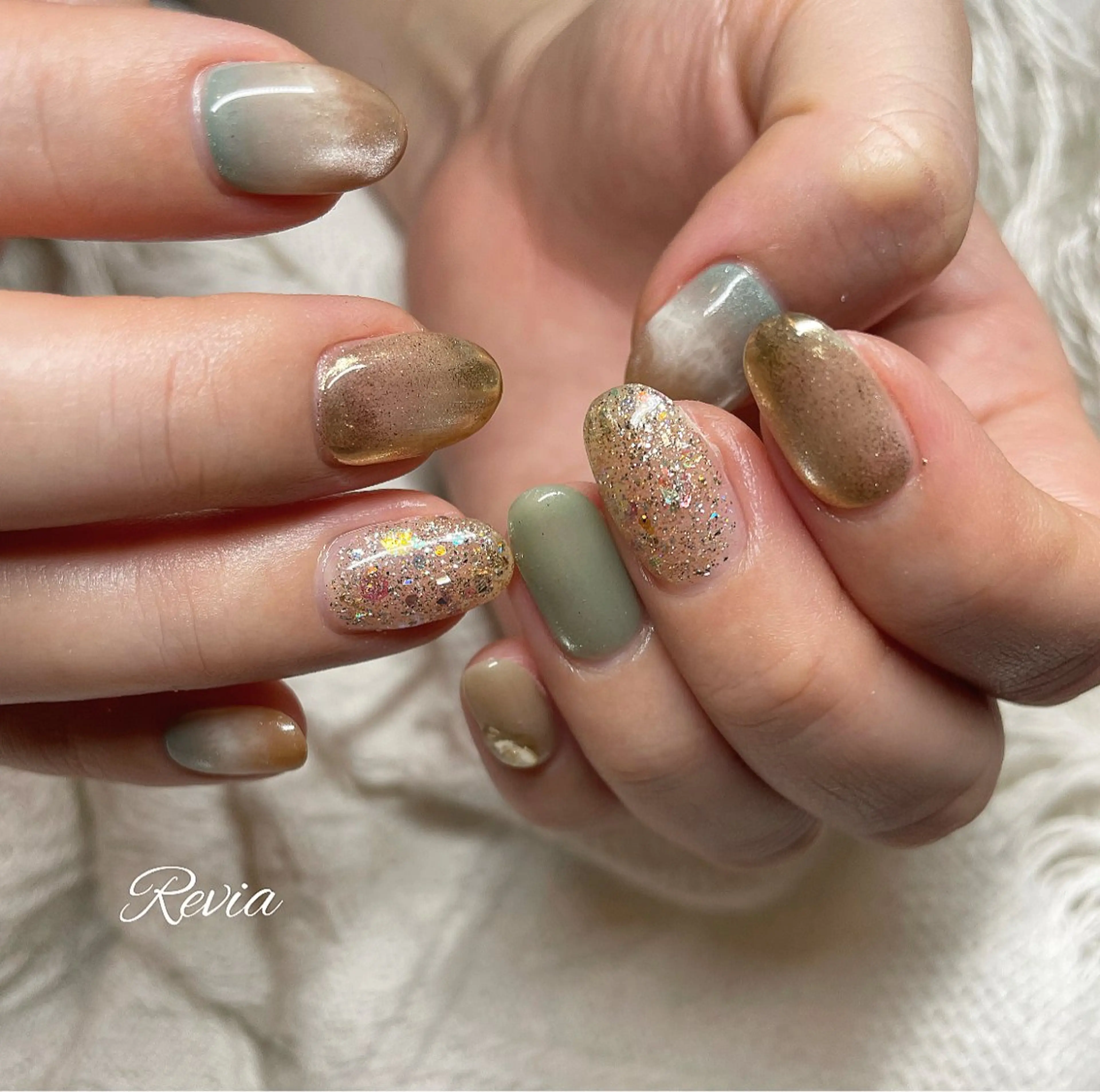 ネイル ハンドネイル revia所属・ERI Nailistのネイルデザイン