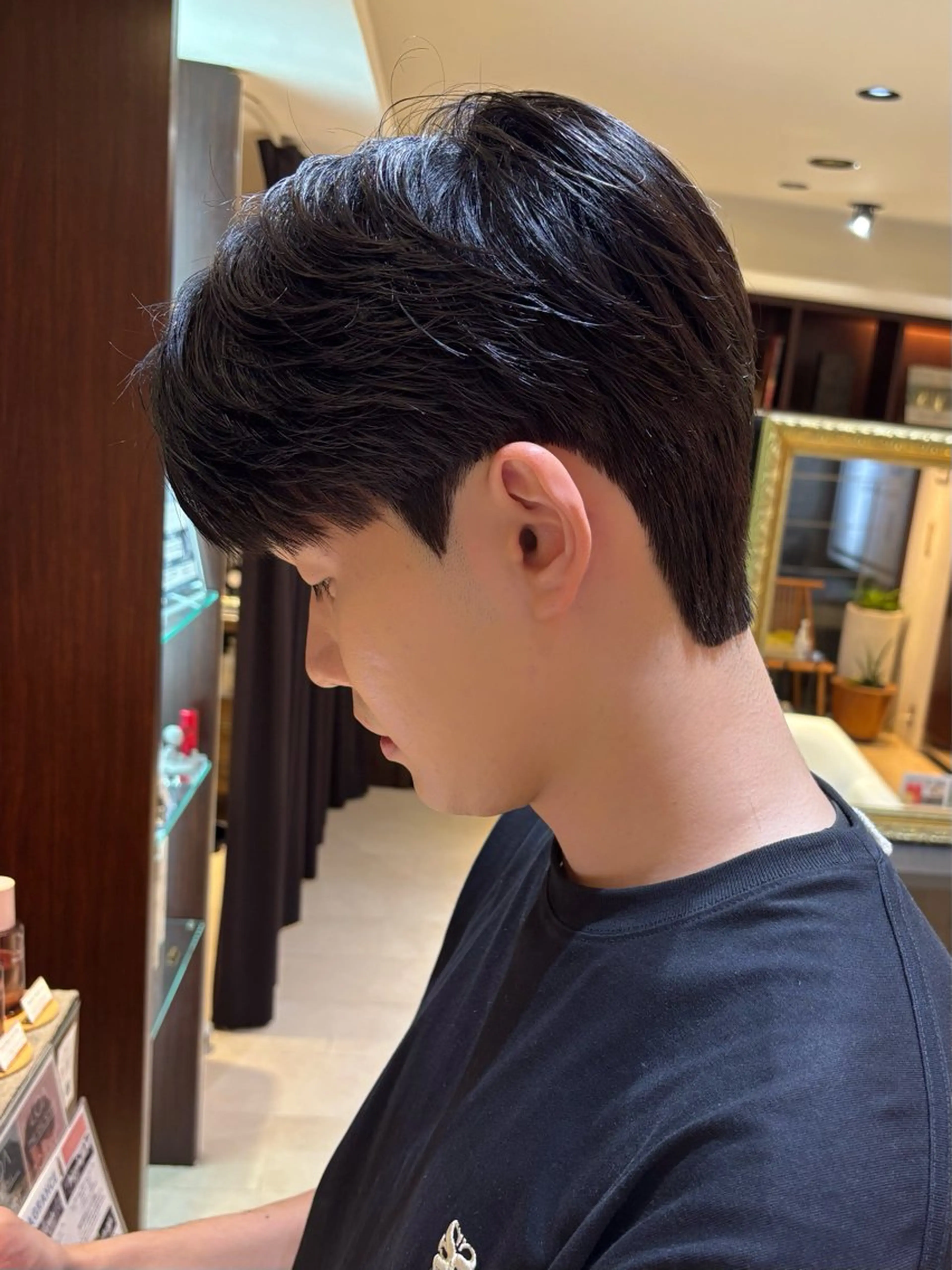 ショート パーマ メンズ カット パーマ カルマパーマ韓国ヘア shiryuのヘアスタイル