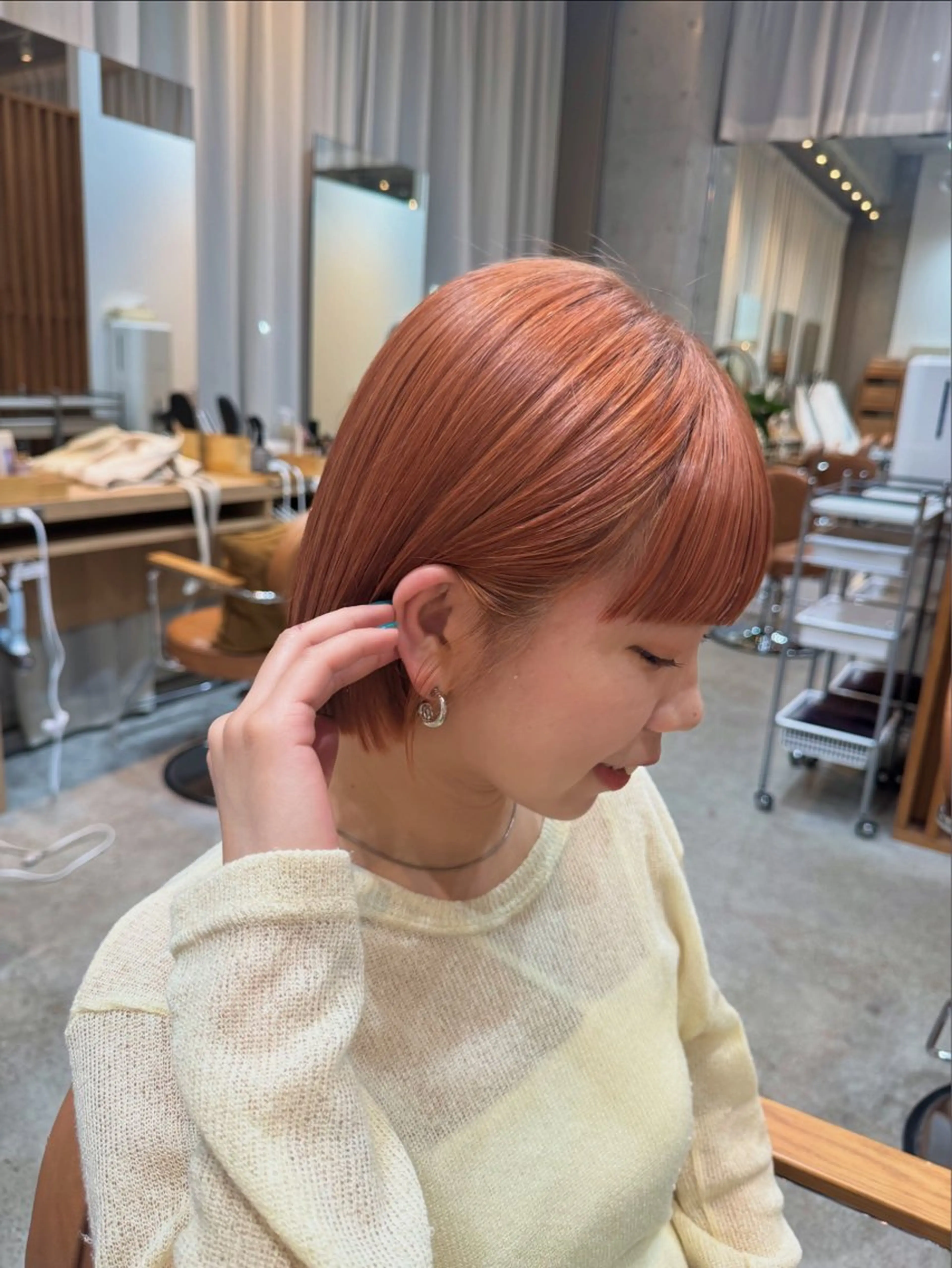 ショート カラー ヘアカラー 🫧髪質改善/Wカラ ー 暖色 🌸桜🌸のヘアスタイル