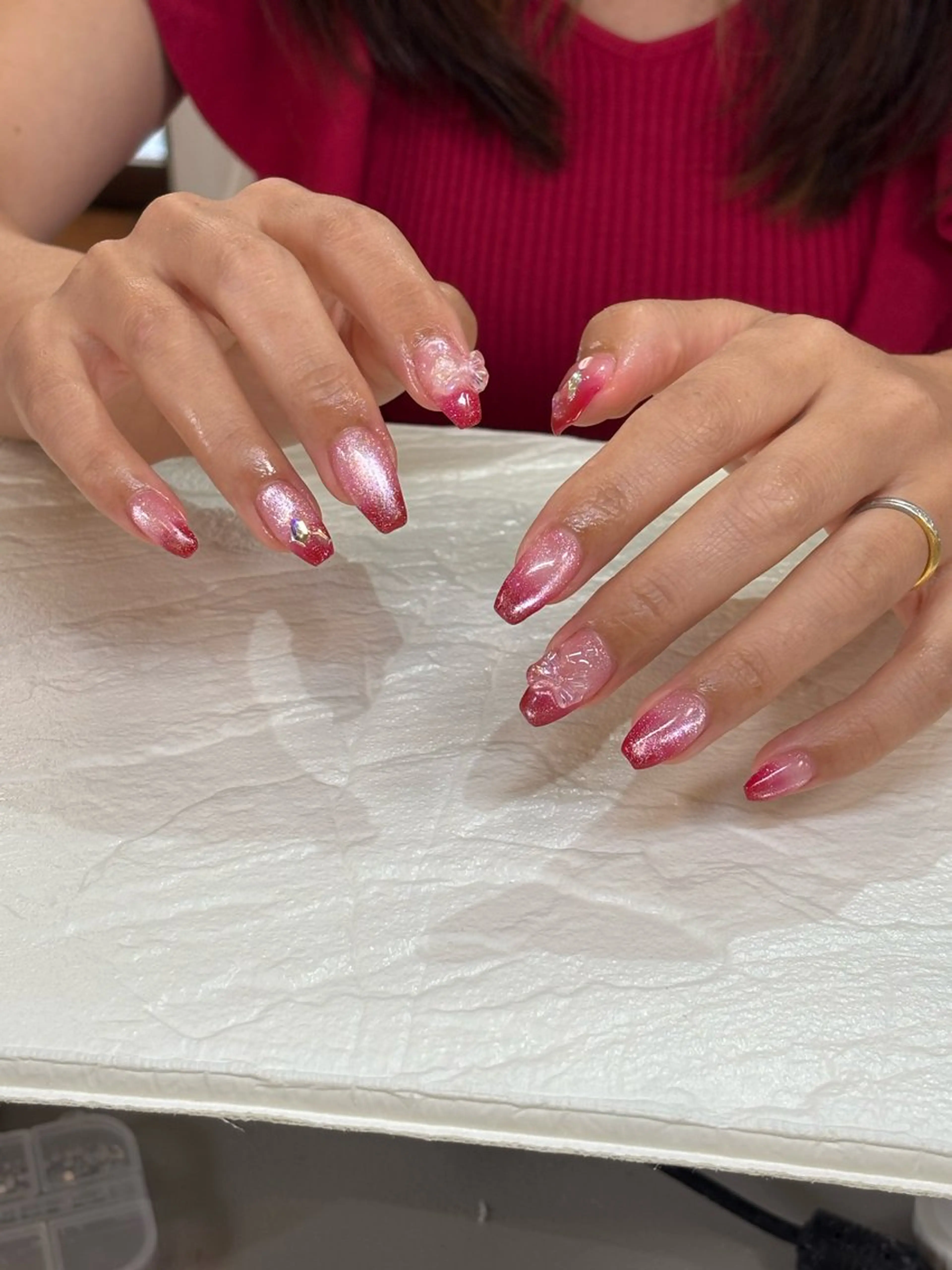 ネイル マグネットネイル ワンホンネイル ハンドネイル lalaroom. nailsalon航空公園店所属・lala room.のネイルデザイン