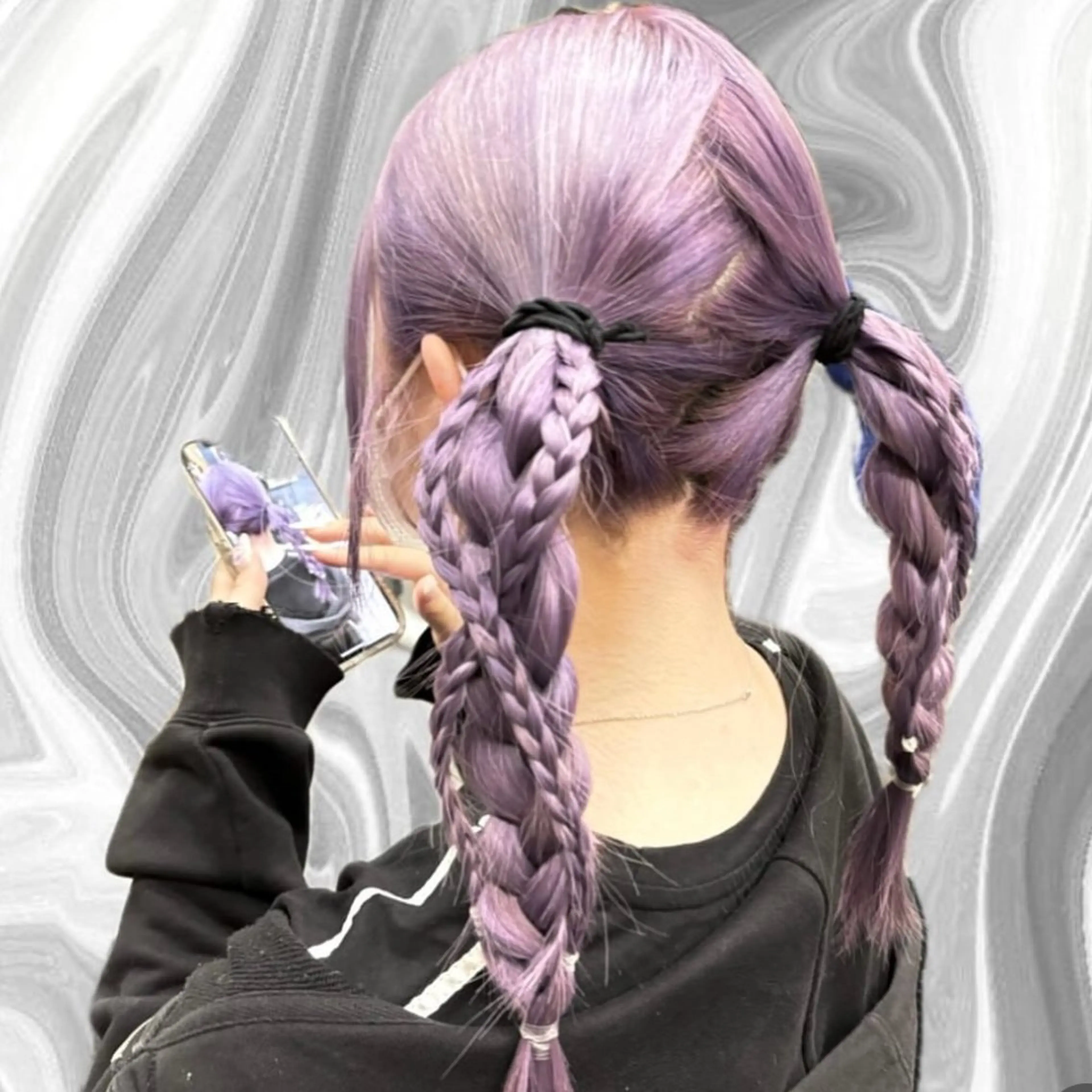 ロング ふんわり透け感カラー ☁🫧コッシーのヘアスタイル