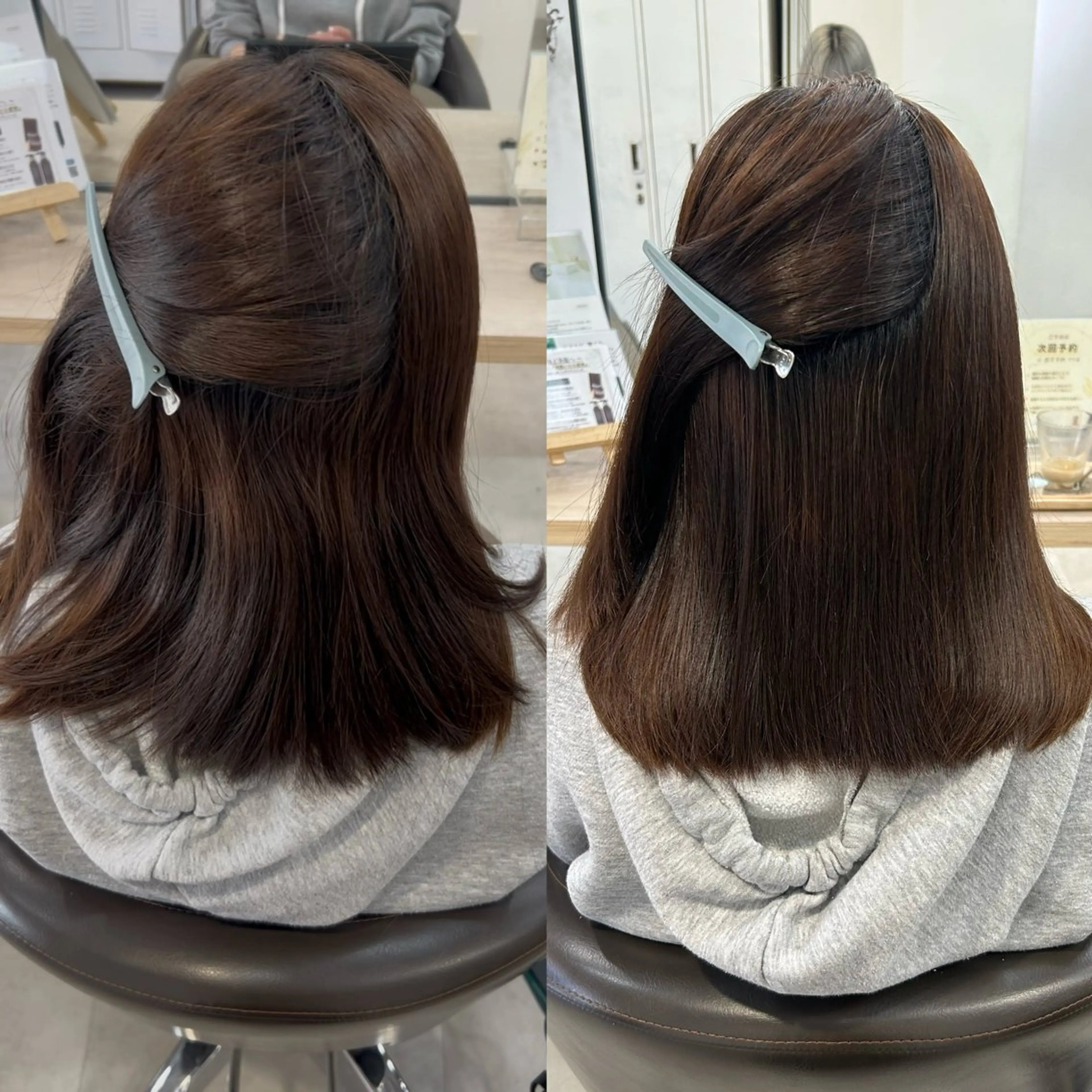 ミディアム 縮毛矯正 光を纏うツヤ感ロング Natsuki🪽のヘアスタイル