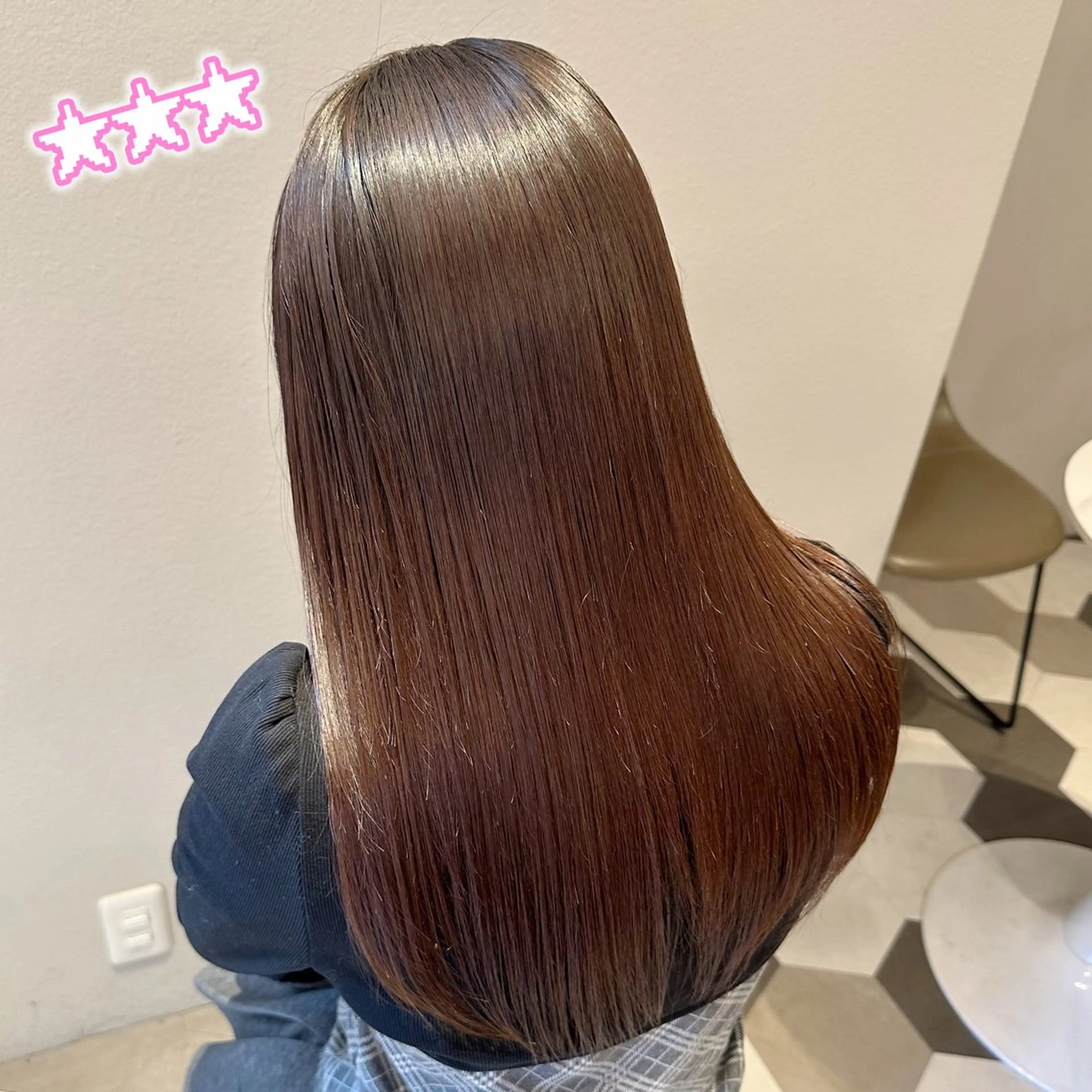 ロング 酸性ストレート 縮毛矯正 顔周り/ガーリー /ヘアメ/あつはのヘアスタイル