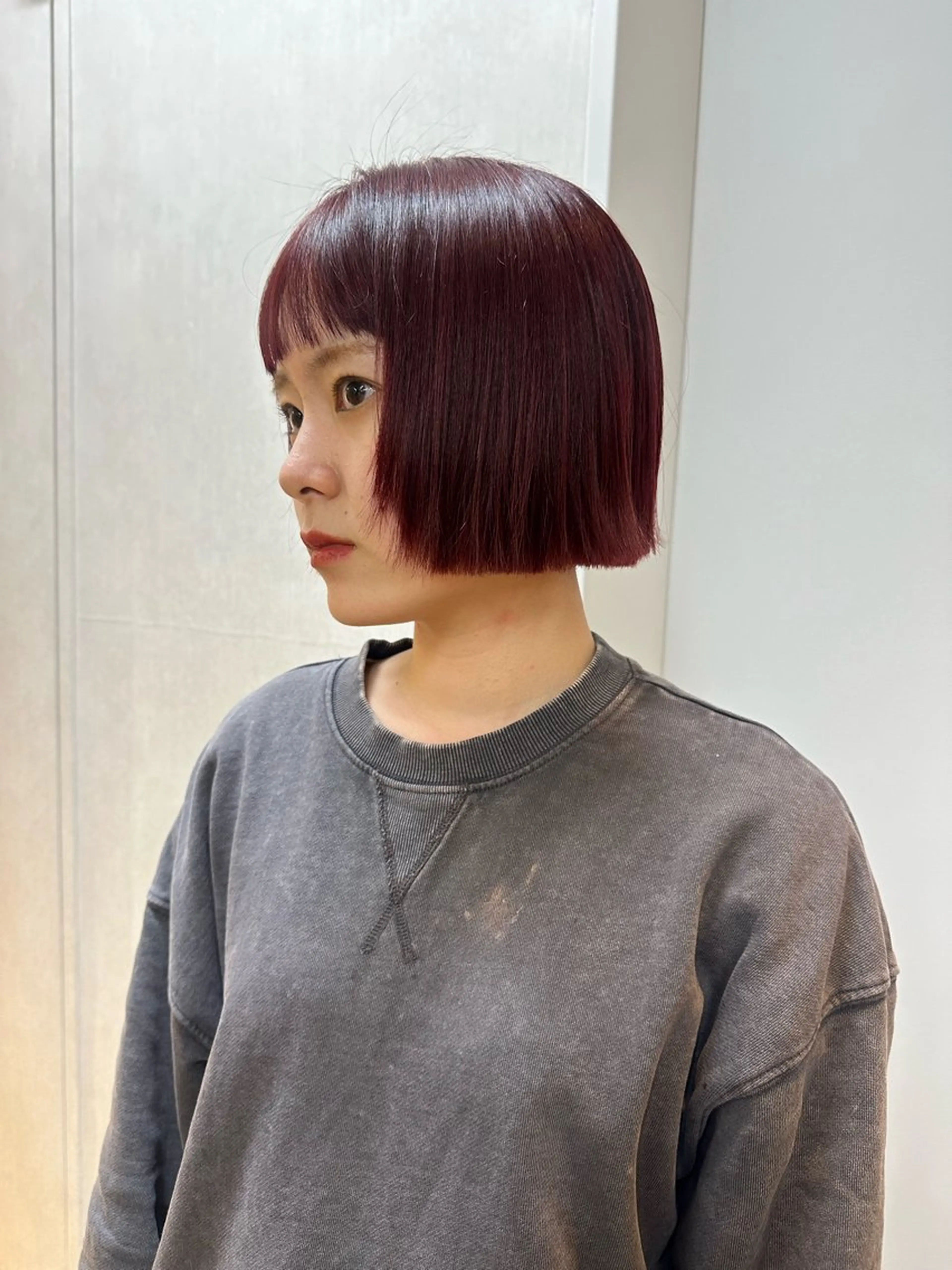 ショート ボブ ボブ/レイヤー/ニュ アンスパーマ/小夏のヘアスタイル