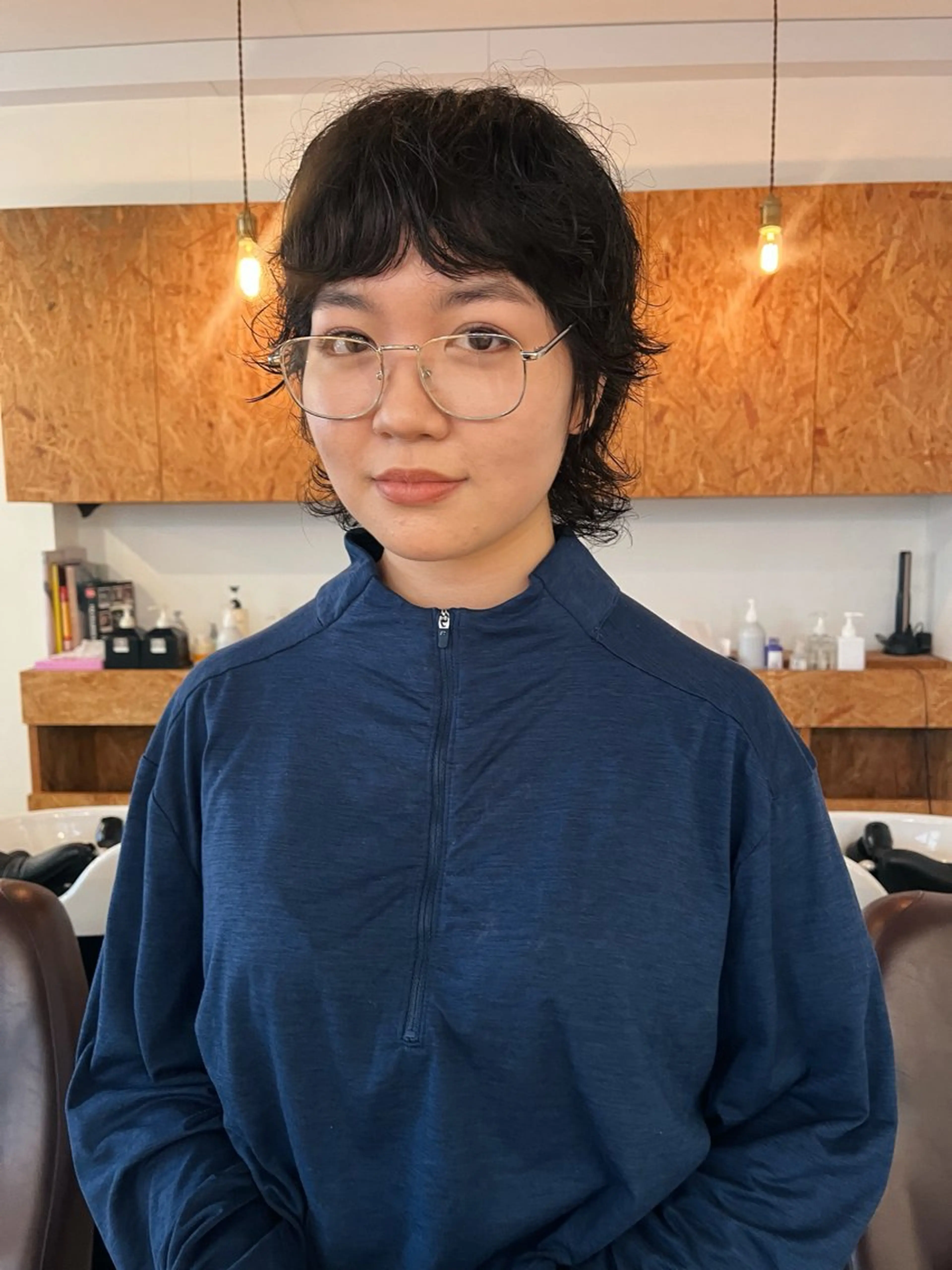 ミディアム 暖色/パーマ 🌼クニトウメイのヘアスタイル