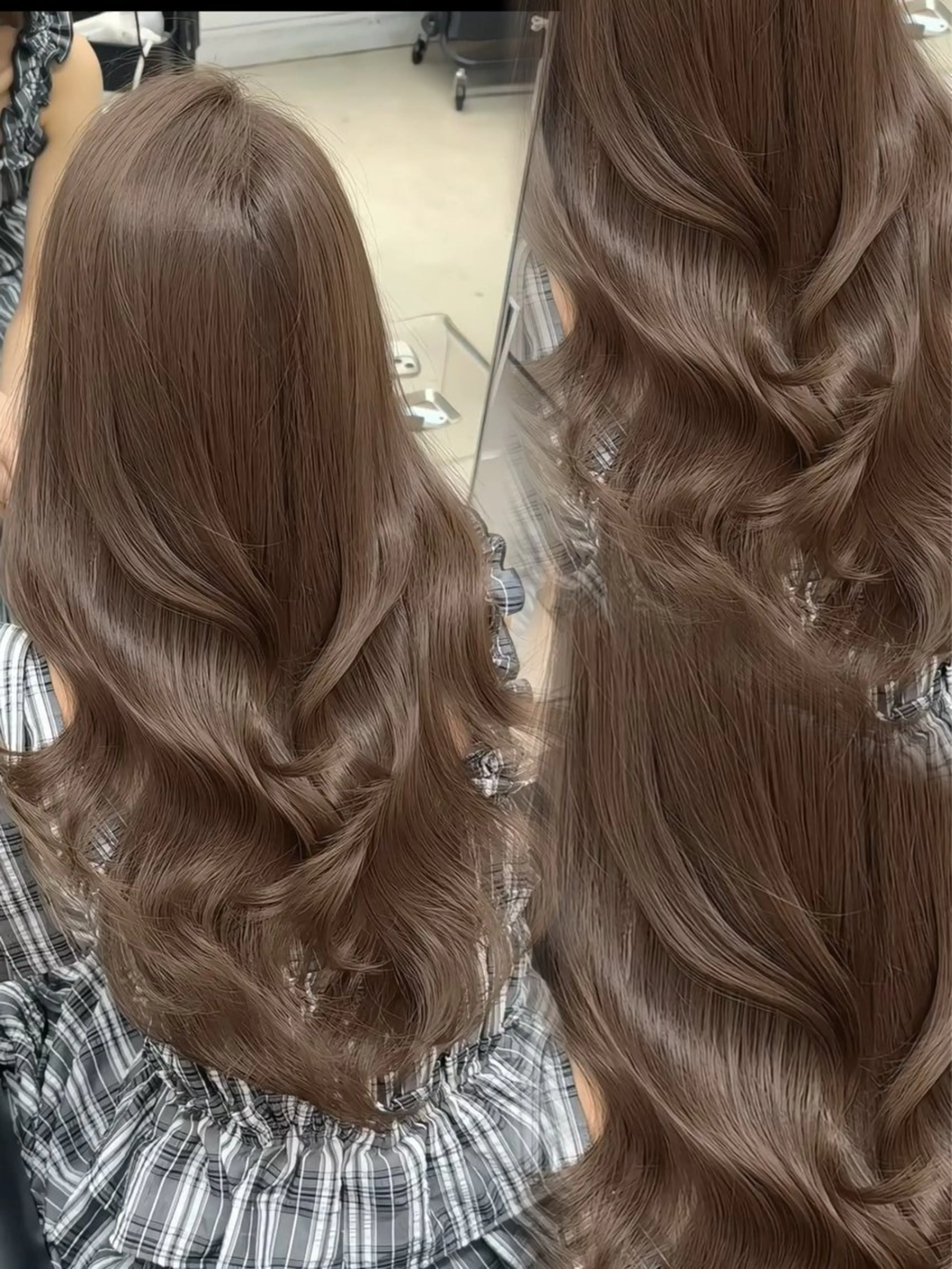 セミロング カラー パーマ ヘアアレンジ メンズ ヘアカラー 髪質改善🇰🇷 レイヤーカット/梅田のヘアスタイル