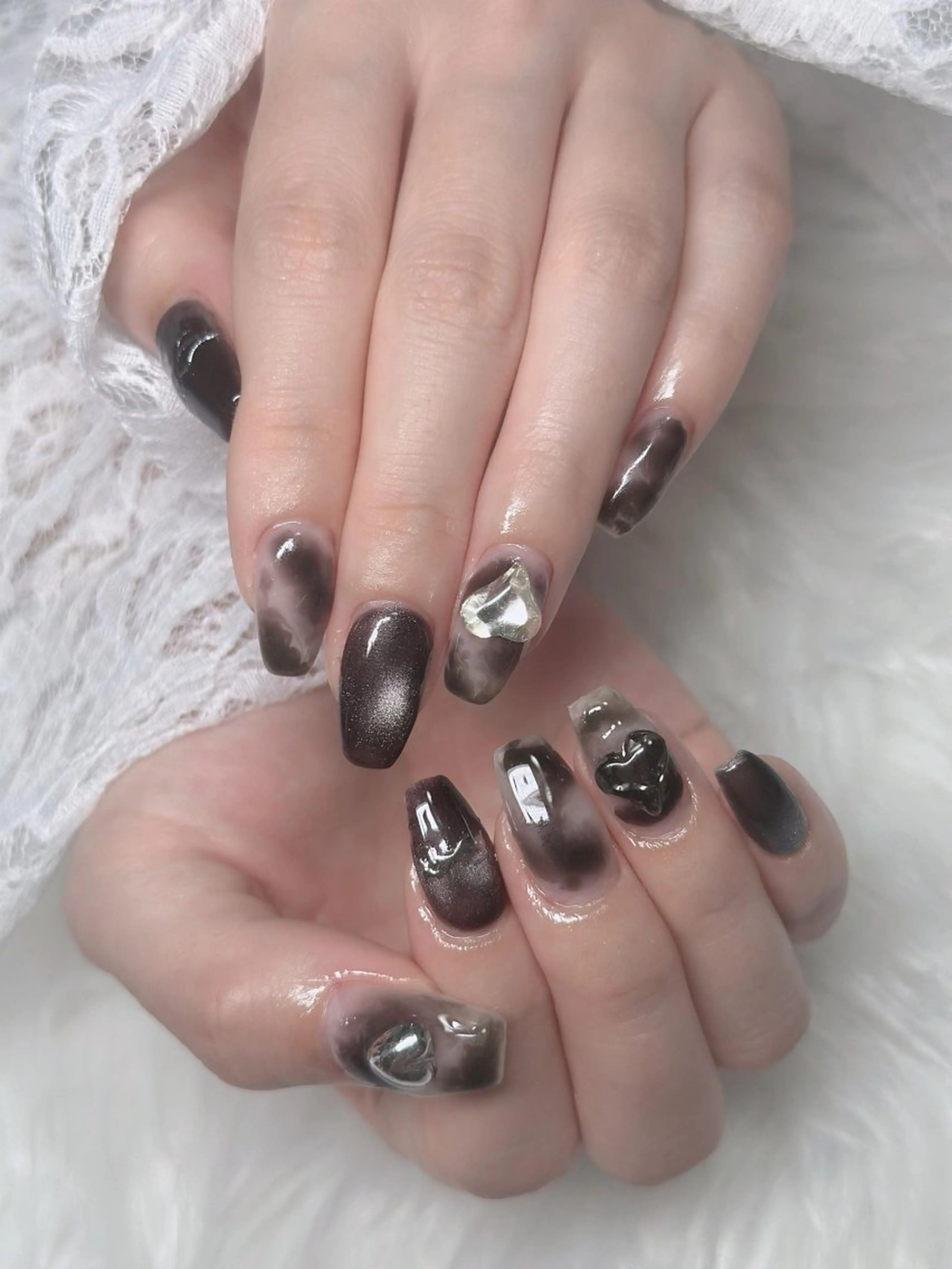 ネイル フレンチネイル ジェルネイル ハロウィン キラキラネイル 韓国ネイル H.baby Nail Salonのネイルデザイン