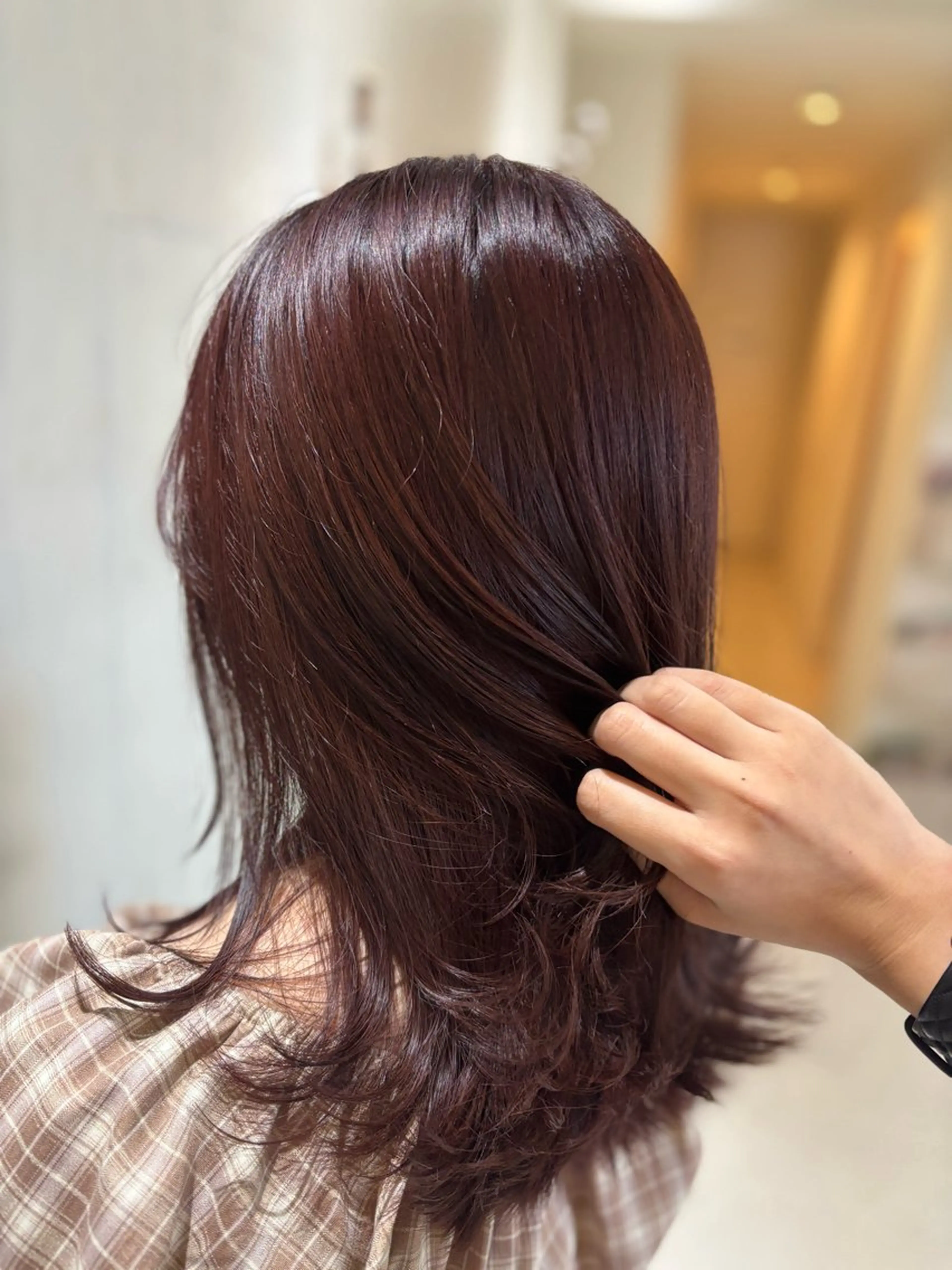 セミロング カラー ヘアカラー トリートメント yui🥀/ボブ /暖色/レディースのヘアスタイル