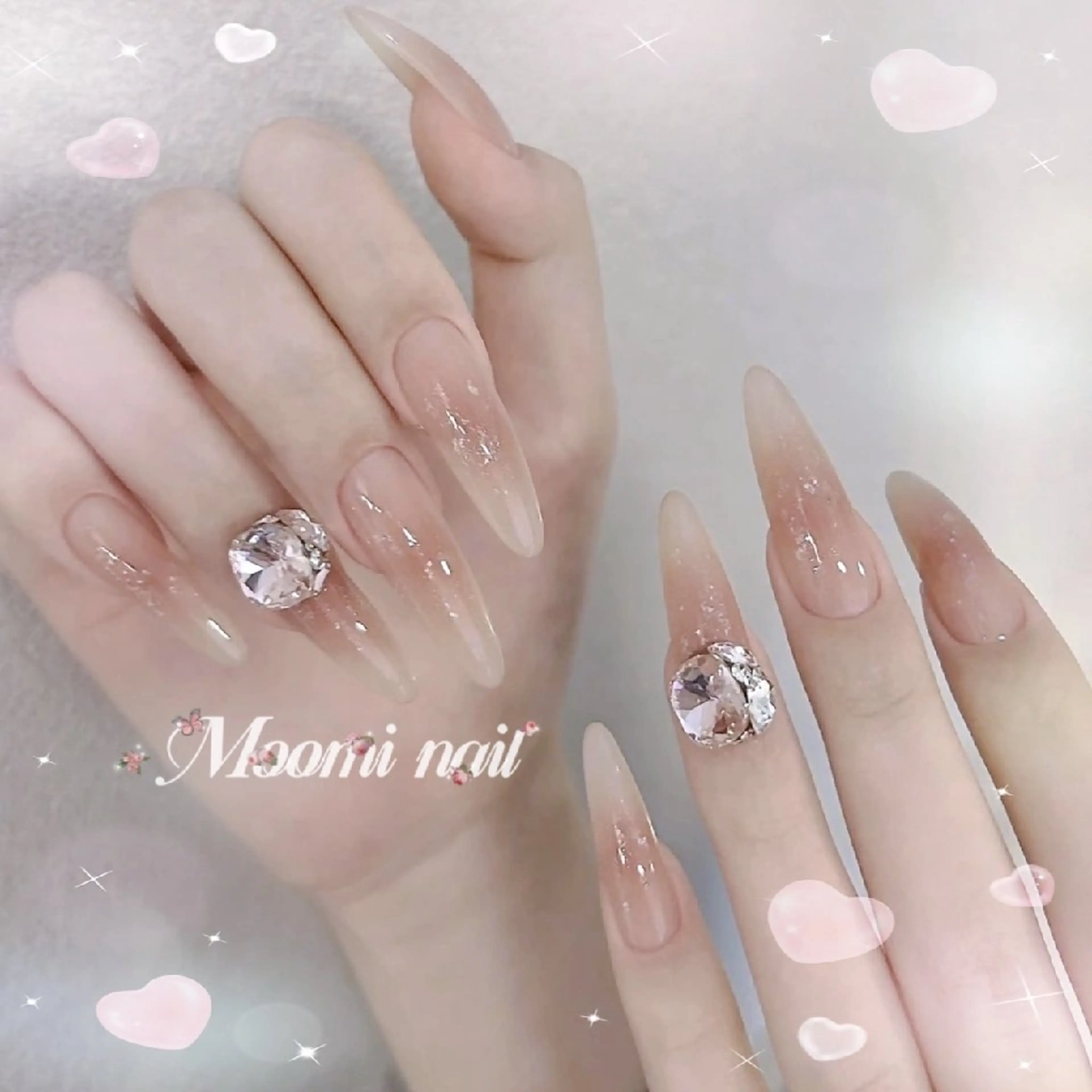 ネイル アートネイル 成人式 長さ出し フットネイル フレンチネイル ハンドネイル moomi nail スカルプ専門のネイルデザイン