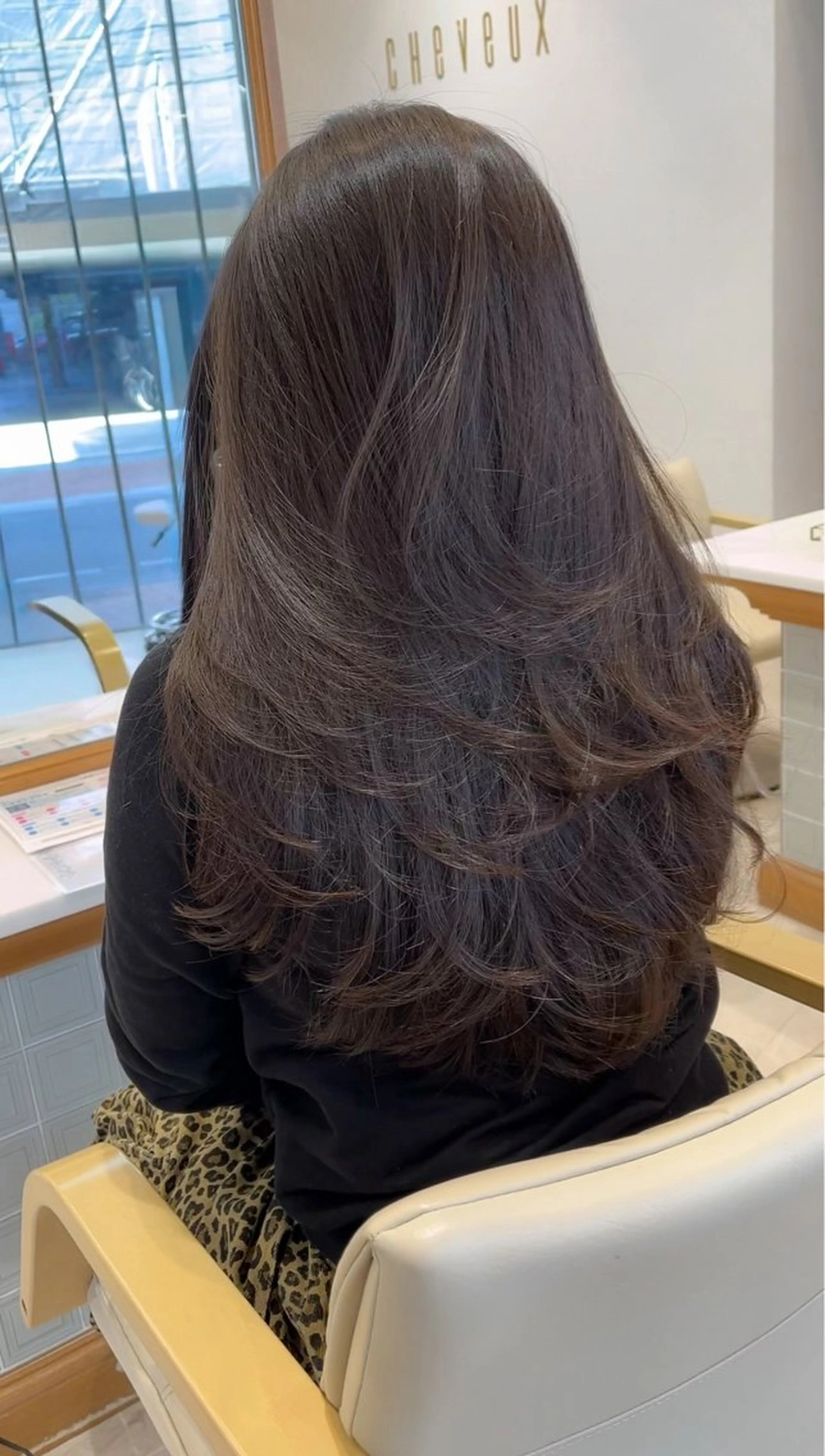 ロング くびれヘア 顔まわりレイヤー 顔周りカット 髪質改善 韓国風ヘア カット トリートメント ミタニ/髪質改善 /レイヤーカットのヘアスタイル