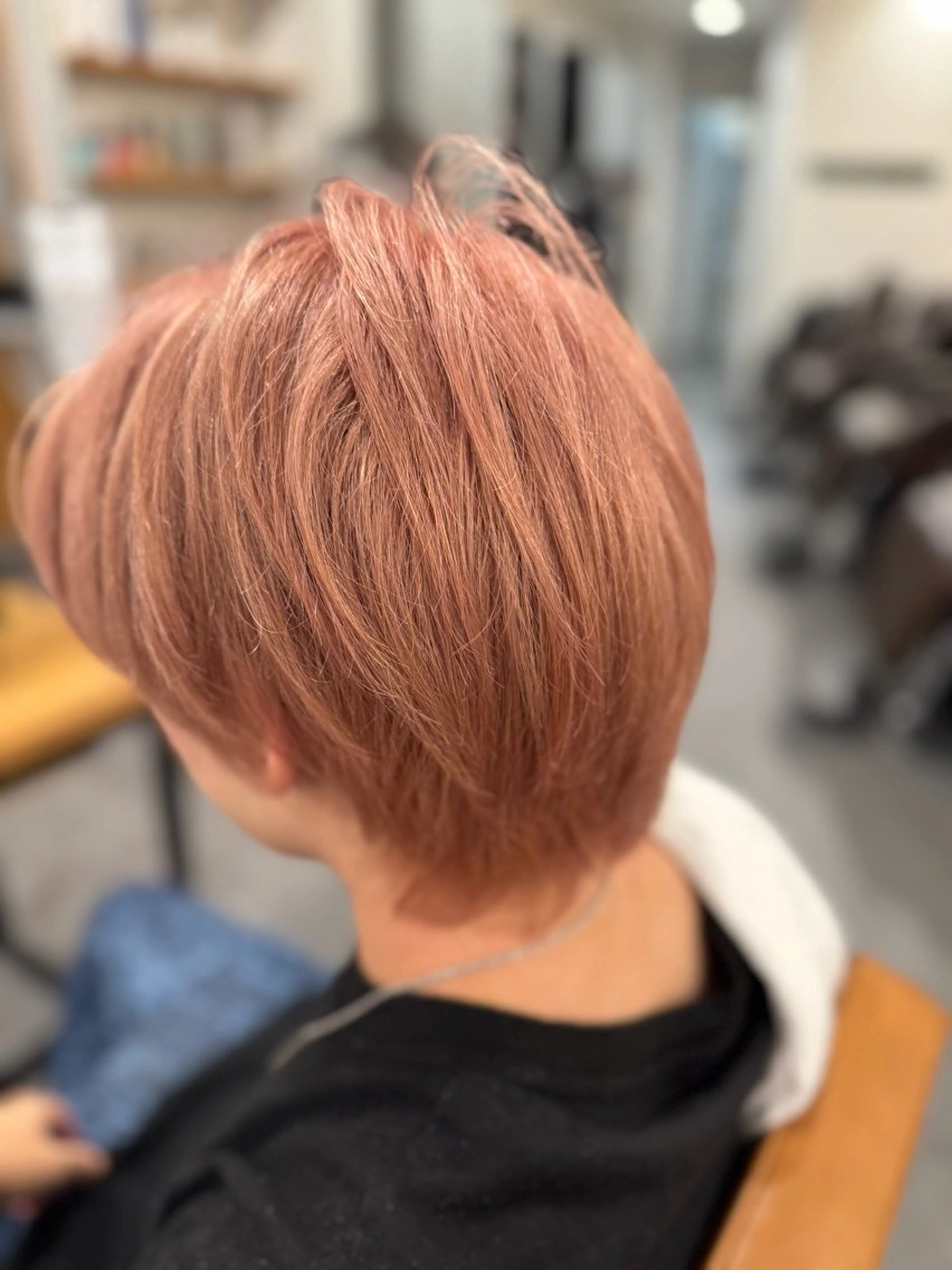 ショート カラー メンズ ベージュカラー ピンクカラー ピンクベージュ カット ヘアカラー シアン　橋本店所属・SHIAN 橋本 Daikiのヘアスタイル