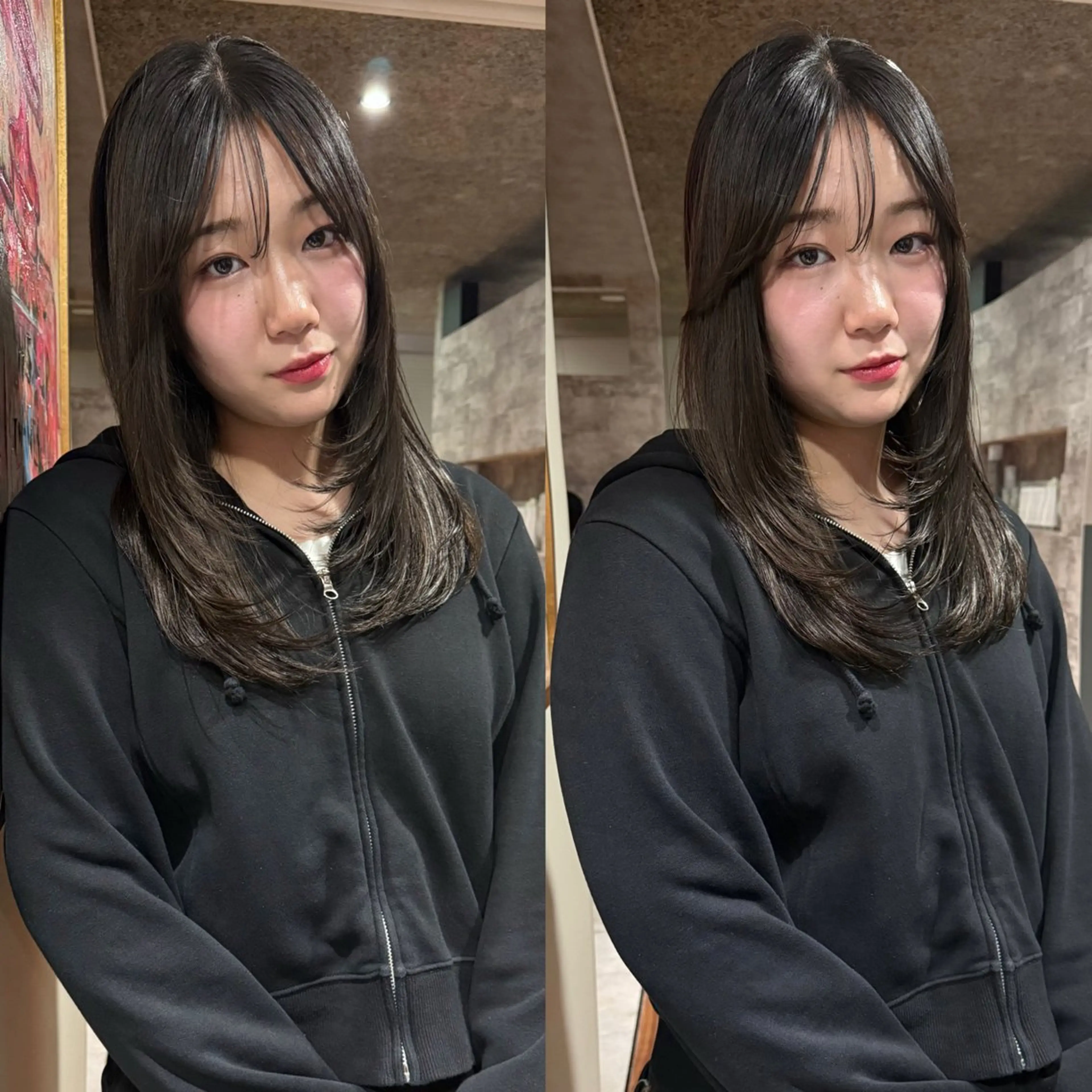 【maiオリジナル･:*】【ミニモ学割】カット+カラー+縮毛矯正+2stepトリートメント🏈の写真