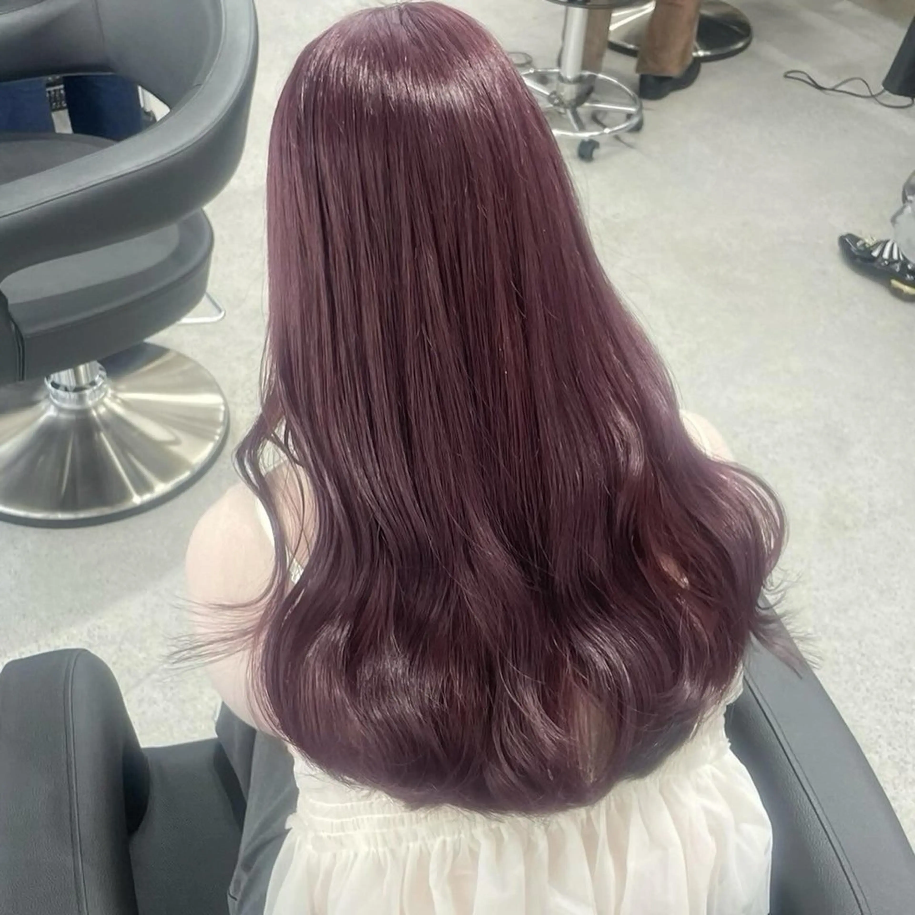 ロング カラー 🤍淡色ピンク&ラベ ンダーYUKI🤍のヘアスタイル