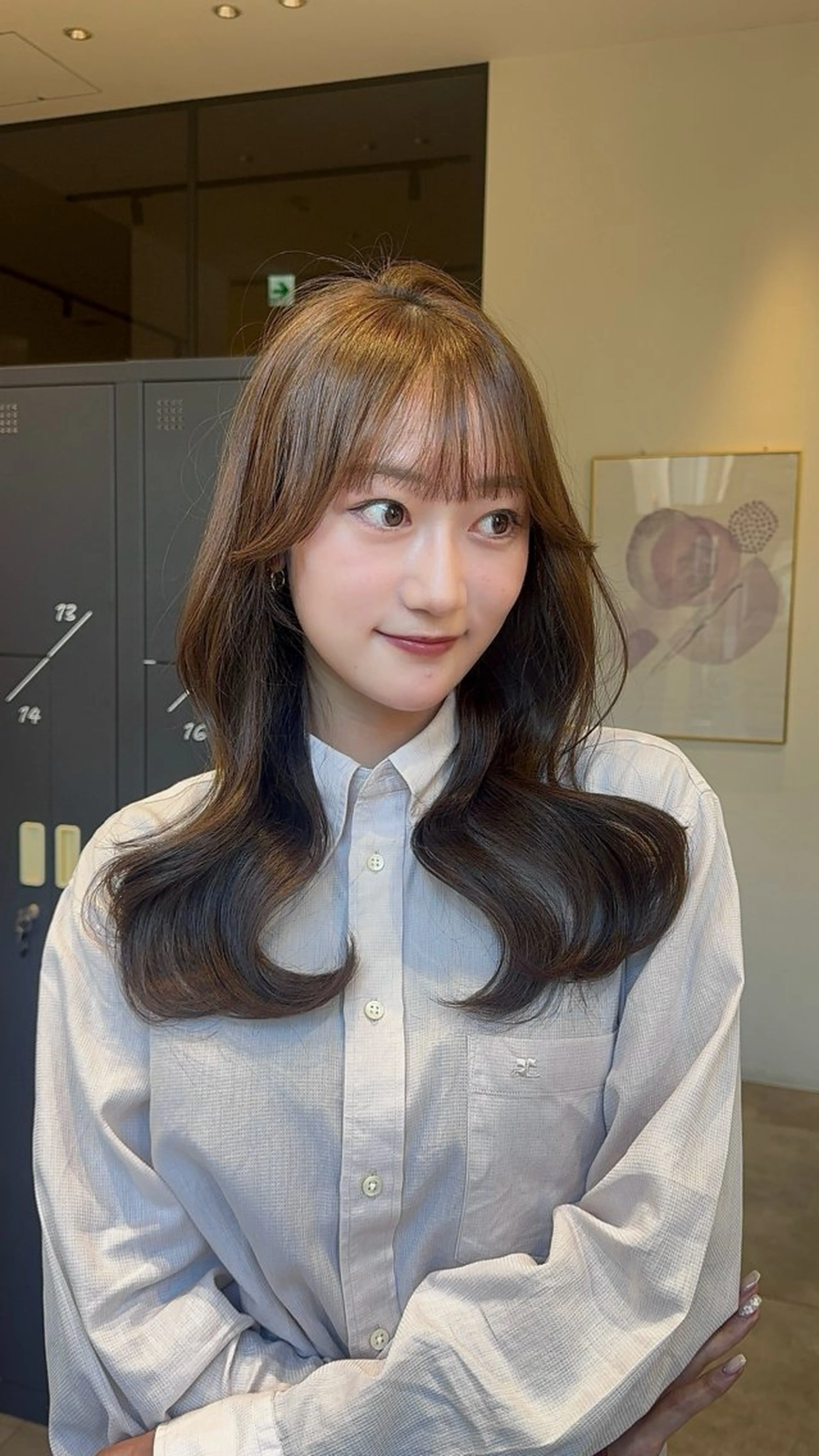 セミロング レイヤーカット りん/ワンホン/艶髪 ／小顔顔周りカットのヘアスタイル