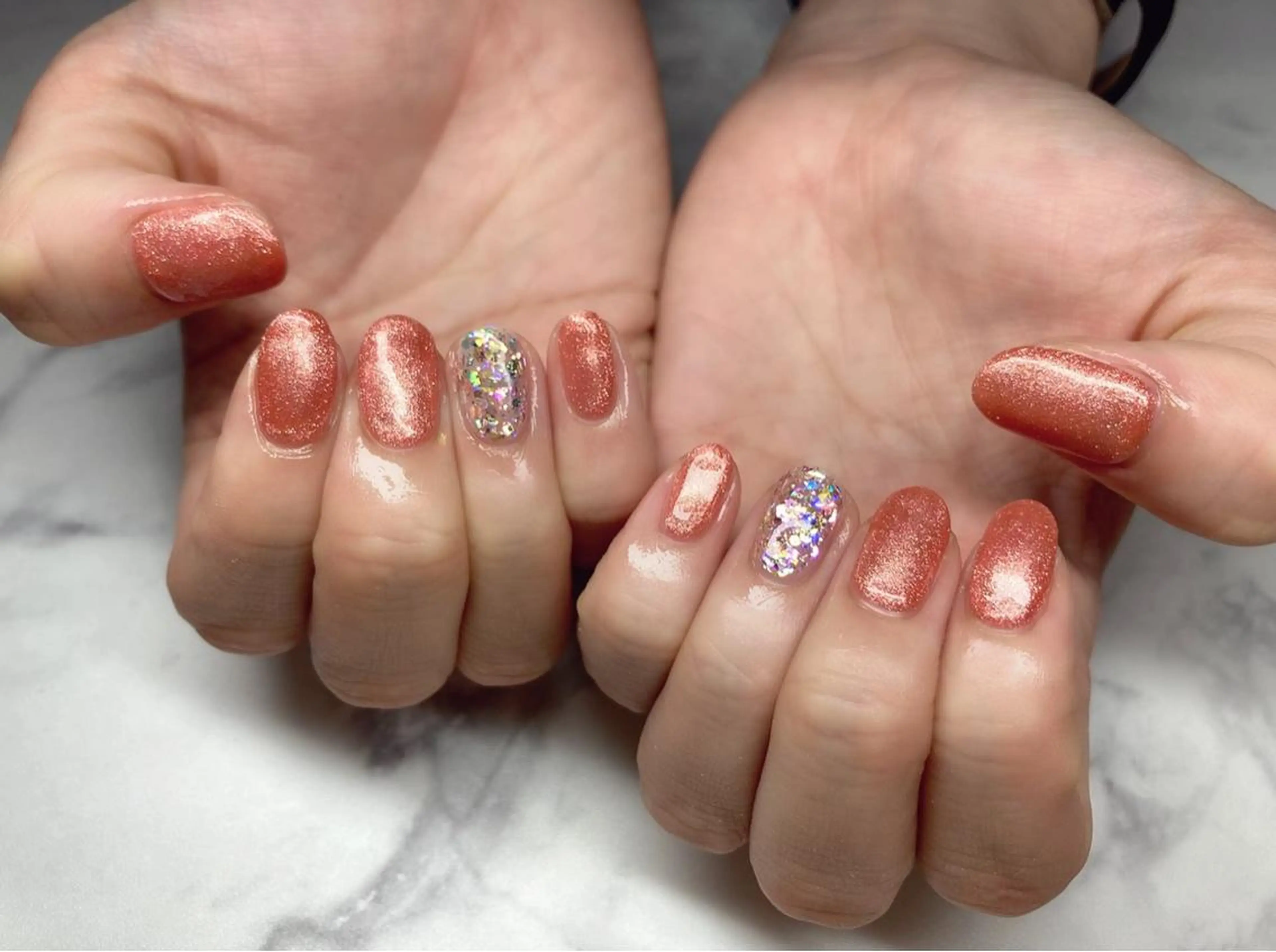 ネイル 長さ出し ジェルネイル パラジェル スカルプネイル シンプルネイル ハンドネイル Nail&eye Belire 新宿のネイルデザイン