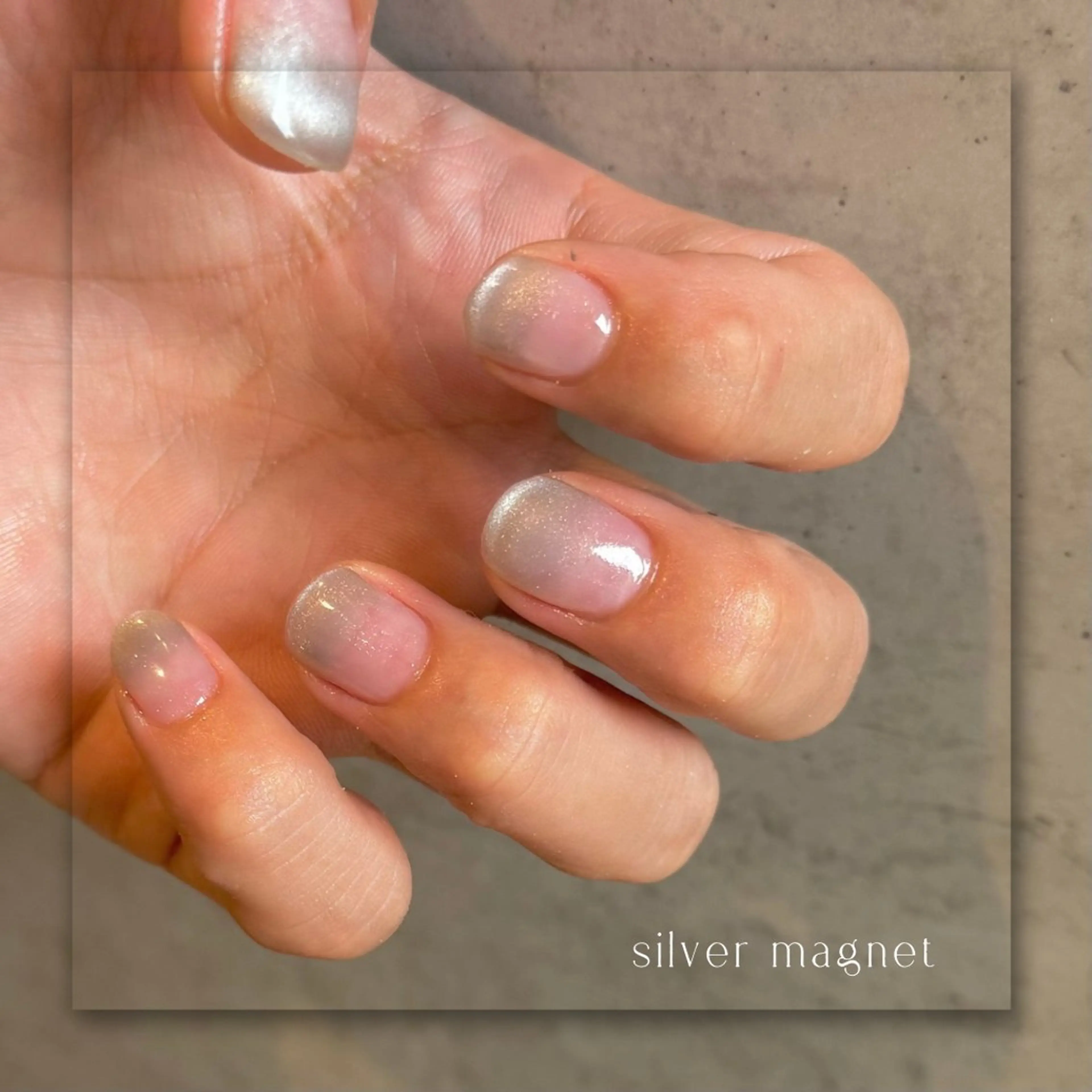 ネイル ジェルネイル グラデーション マグネットネイル オフィスネイル パラジェル Seemly 千田町店所属・フラワーパラジェル 🌸シームリーエミのネイルデザイン