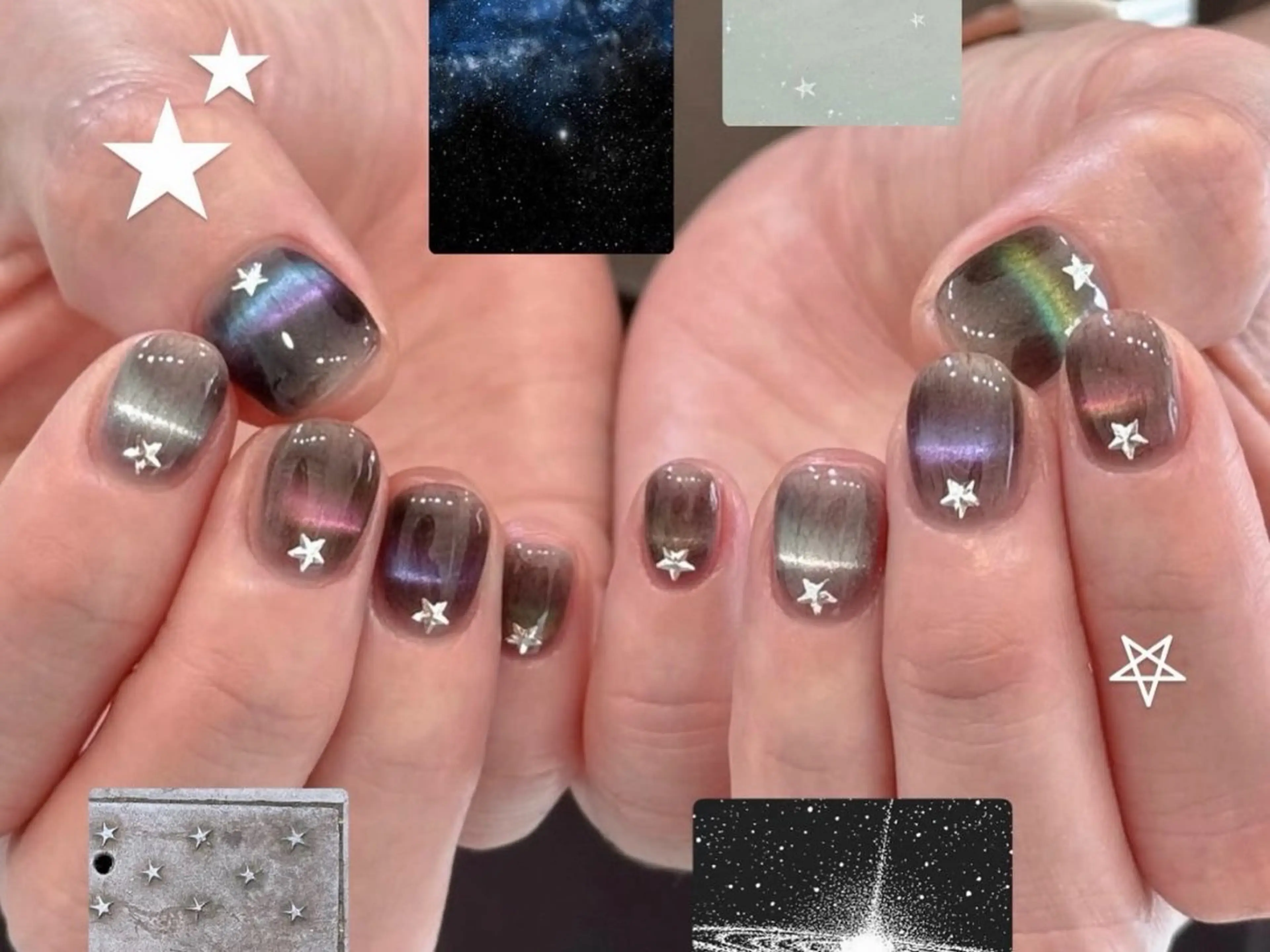 ネイル オーロラネイル チークネイル 長さ出し フットネイル フレンチネイル J&C Nail Salon吉祥寺所属・YU KIのネイルデザイン