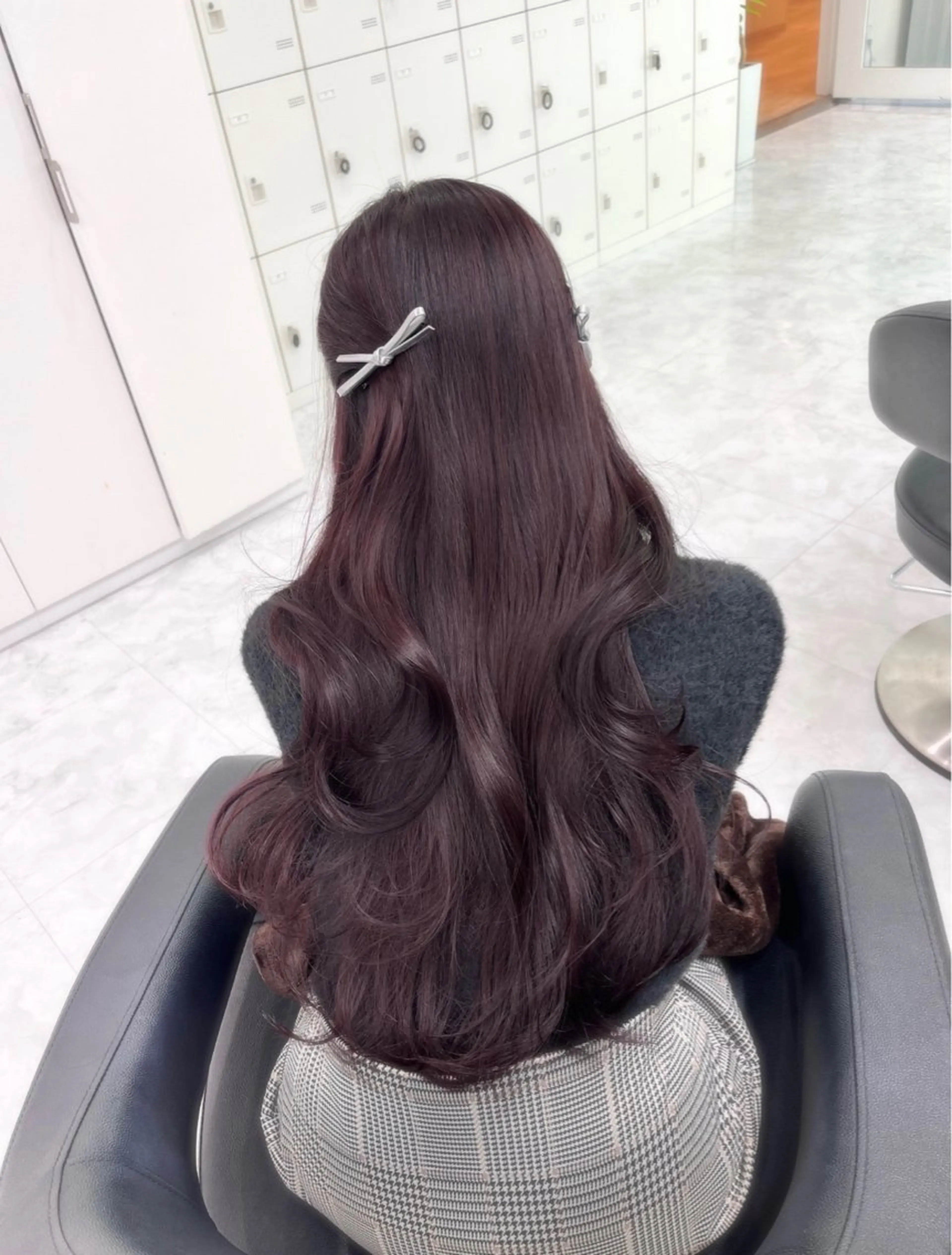 ロング ヘアカラー トリートメント ヘアセット RIKO👼🏻💓 韓国ガーリーのヘアスタイル