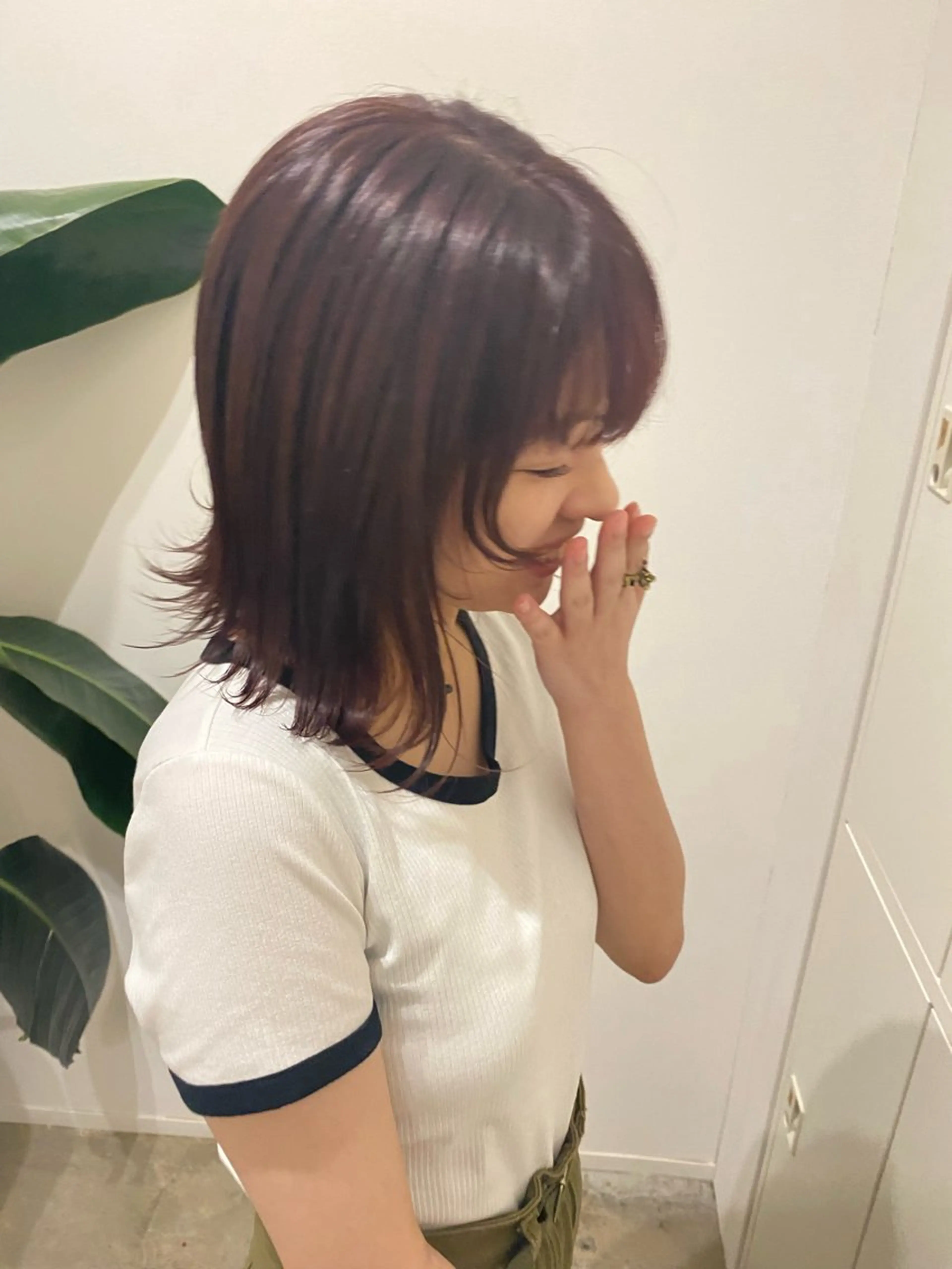 セミロング カラー éclat hair's BEAU group所属・大久保 梨音のヘアスタイル