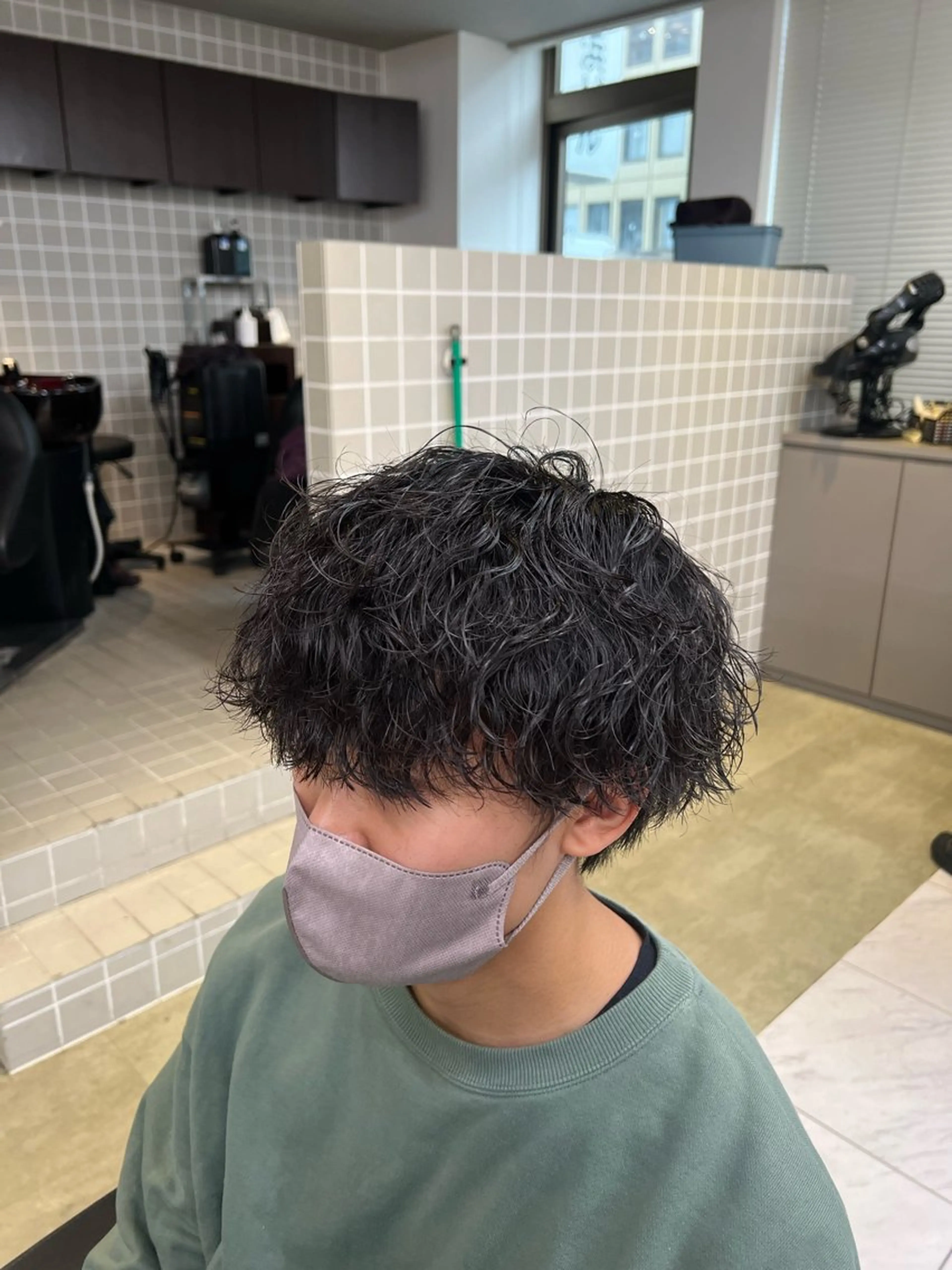 ショート カラー パーマ メンズ カット パーマ 韓国レイヤーカット /REIのヘアスタイル