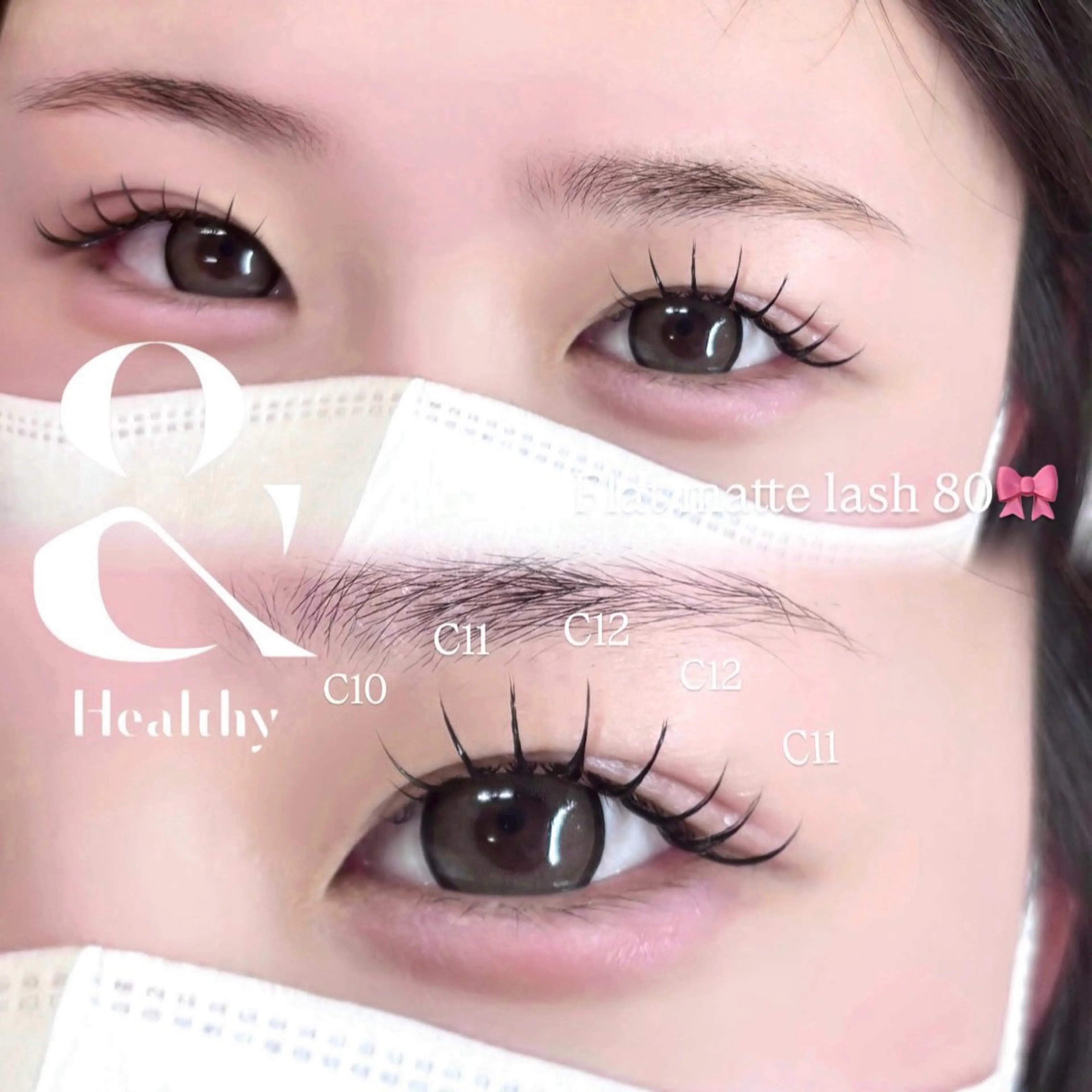 【&Healthy🪽】エクステ100本＋上まつ毛パーマ(束感仕上げ)本数変更🆗の写真