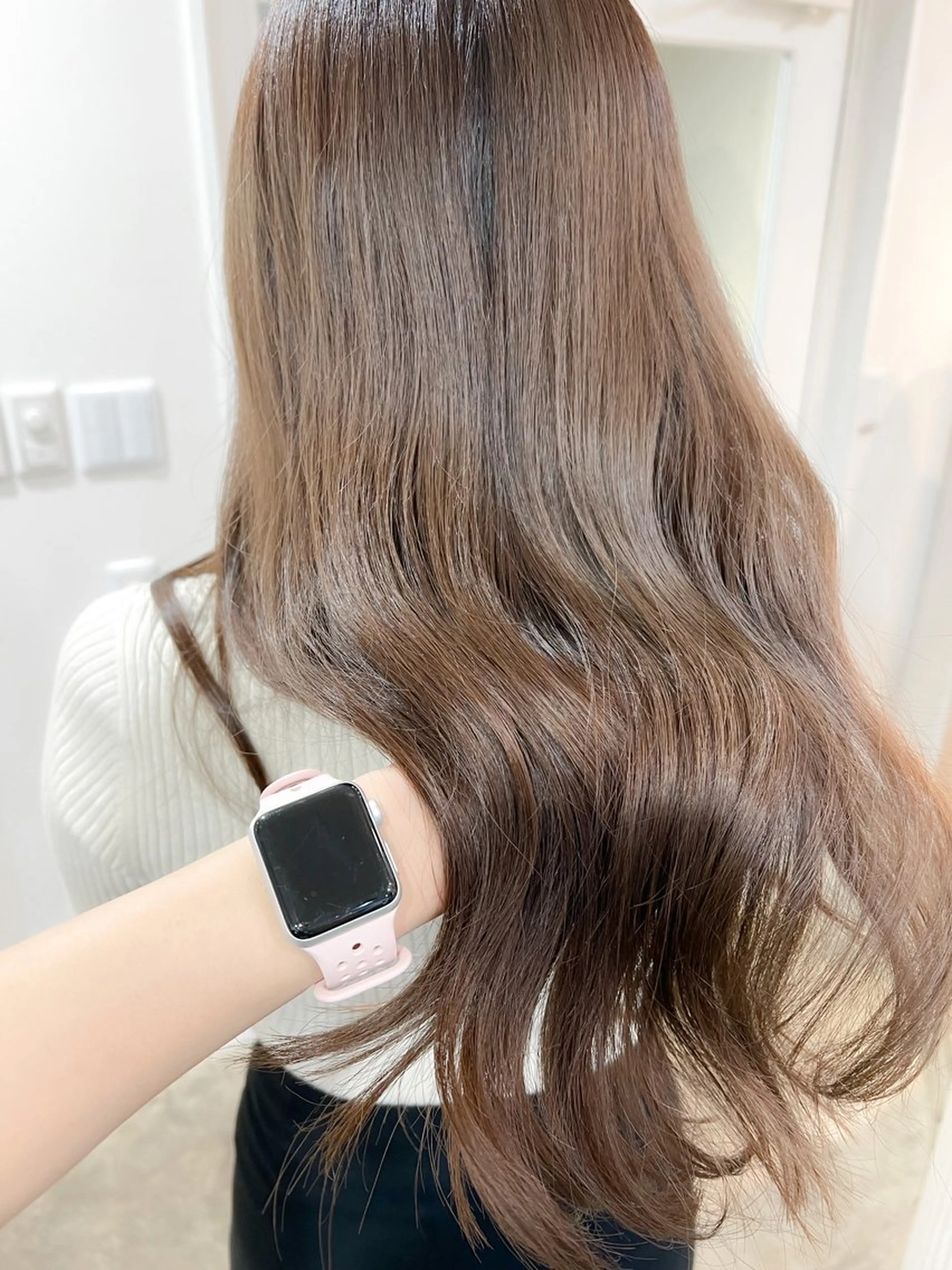 カラー ブリーチ ケアブリーチ ダブルカラー ハイライトカラー イルミナカラー カット ヘアカラー ミディアム/顔周り/ ベージュ🌼mayuのヘアスタイル