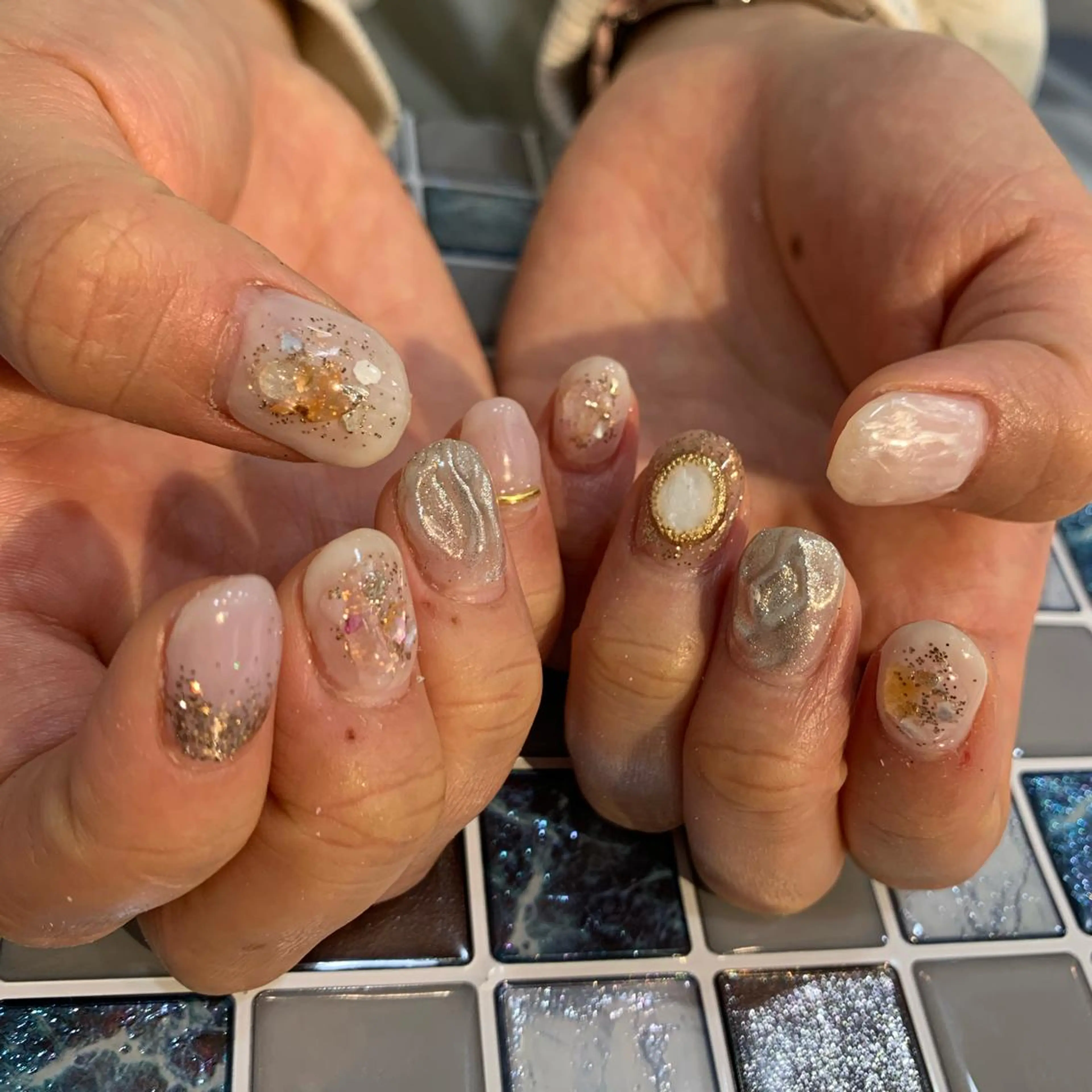 ネイル ニュアンスネイル AMI ウルフパーマ/メンズのヘアスタイル