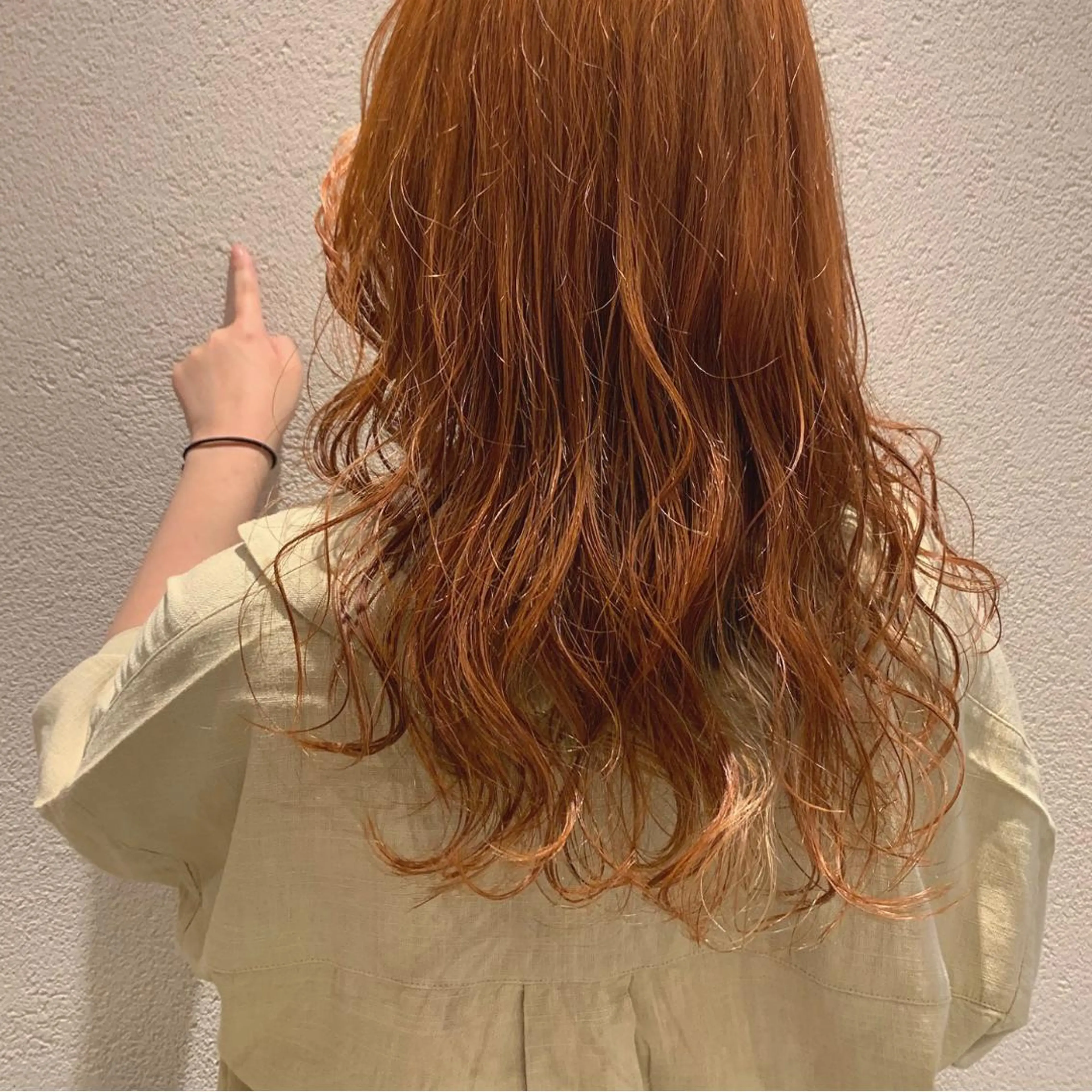 ロング カラー オレンジ 韓国風ヘア ロング ayano /トレンドヘアのヘアスタイル